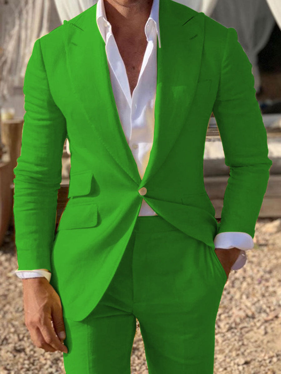 Costume Homme 2 Pièces en VERT pour Marié et Témoins Élégance Cérémonielle pour le Grand Jour