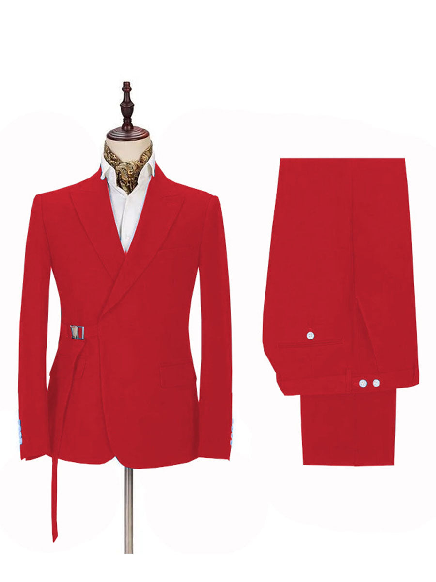 Costume Homme 2 Pièces en ROUGE Succès International et à la Coupe Affinante