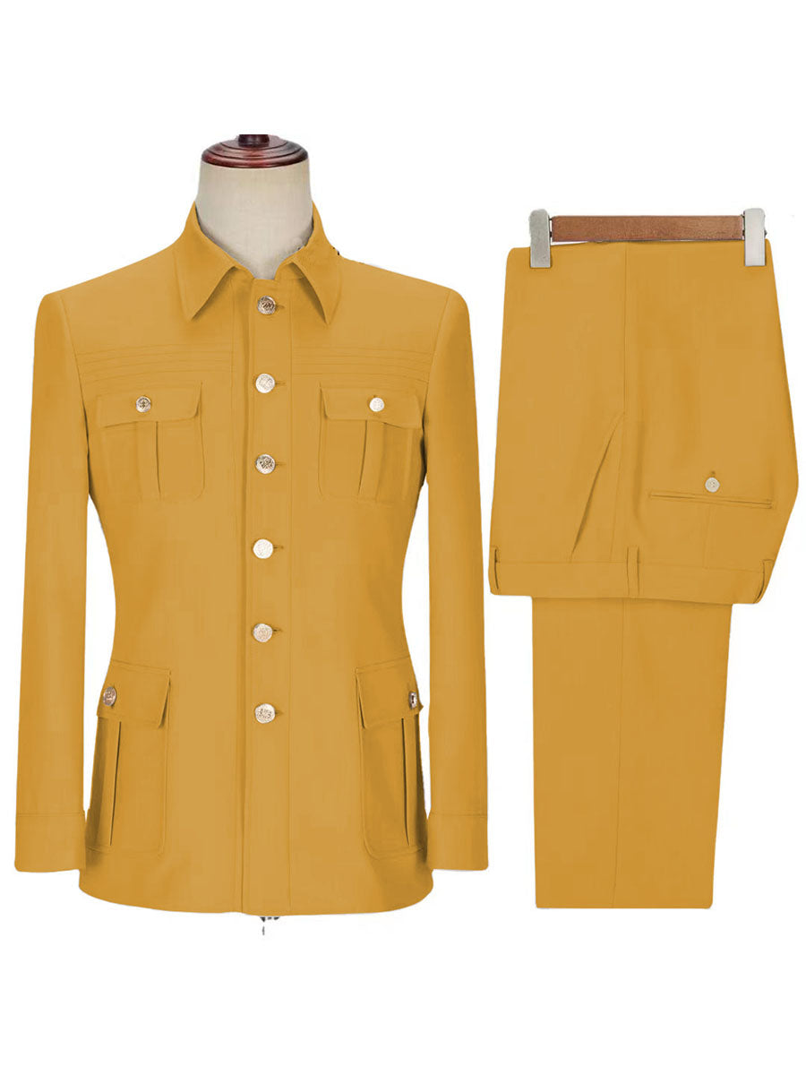 Ensemble Workwear Homme 2 Pièces en SOUCI (Veste + Pantalon) Style Utility-Chic Polyvalent