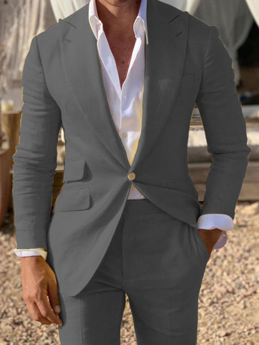 Costume Homme 2 Pièces en GRIS_ACIER pour Marié et Témoins Élégance Cérémonielle pour le Grand Jour
