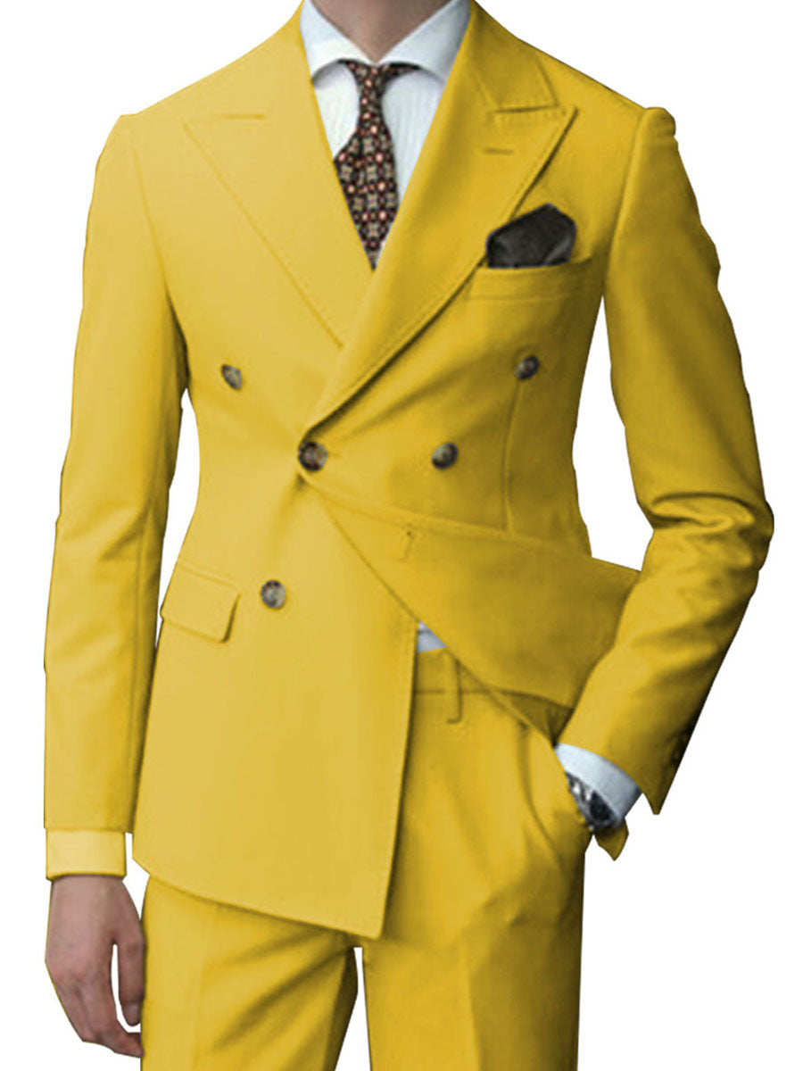 Costume Homme 2 Pièces en SOUCI Coupe Slim et Polyvalente pour un Style Affaires Élégant