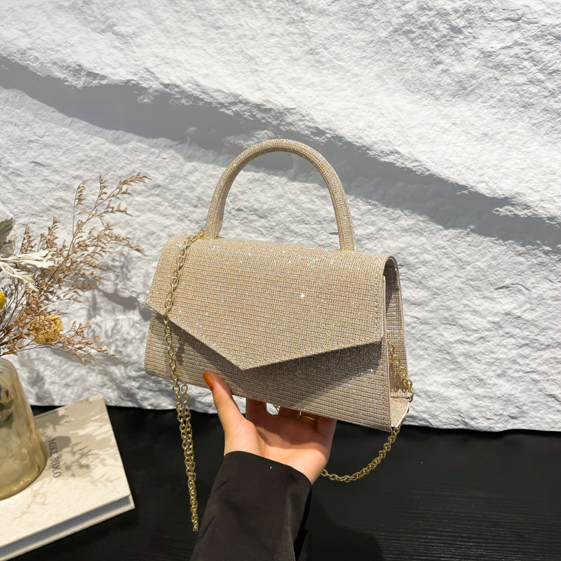 Sac de soirée élégant avec chaîne détachable Sac à bandoulière