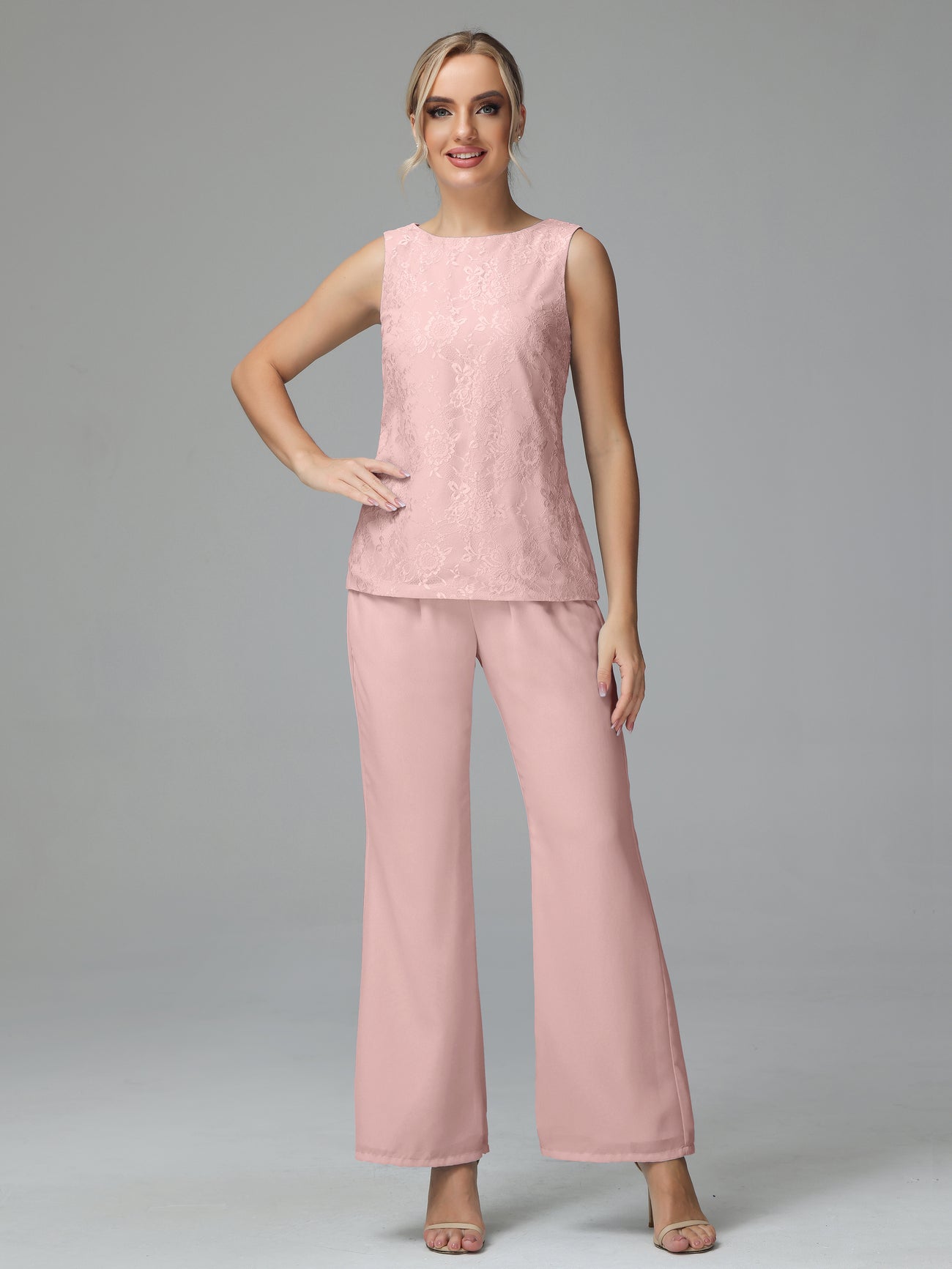 Robes Mère De La Mariée 2 Pièces En Mousseline À Perles Halia