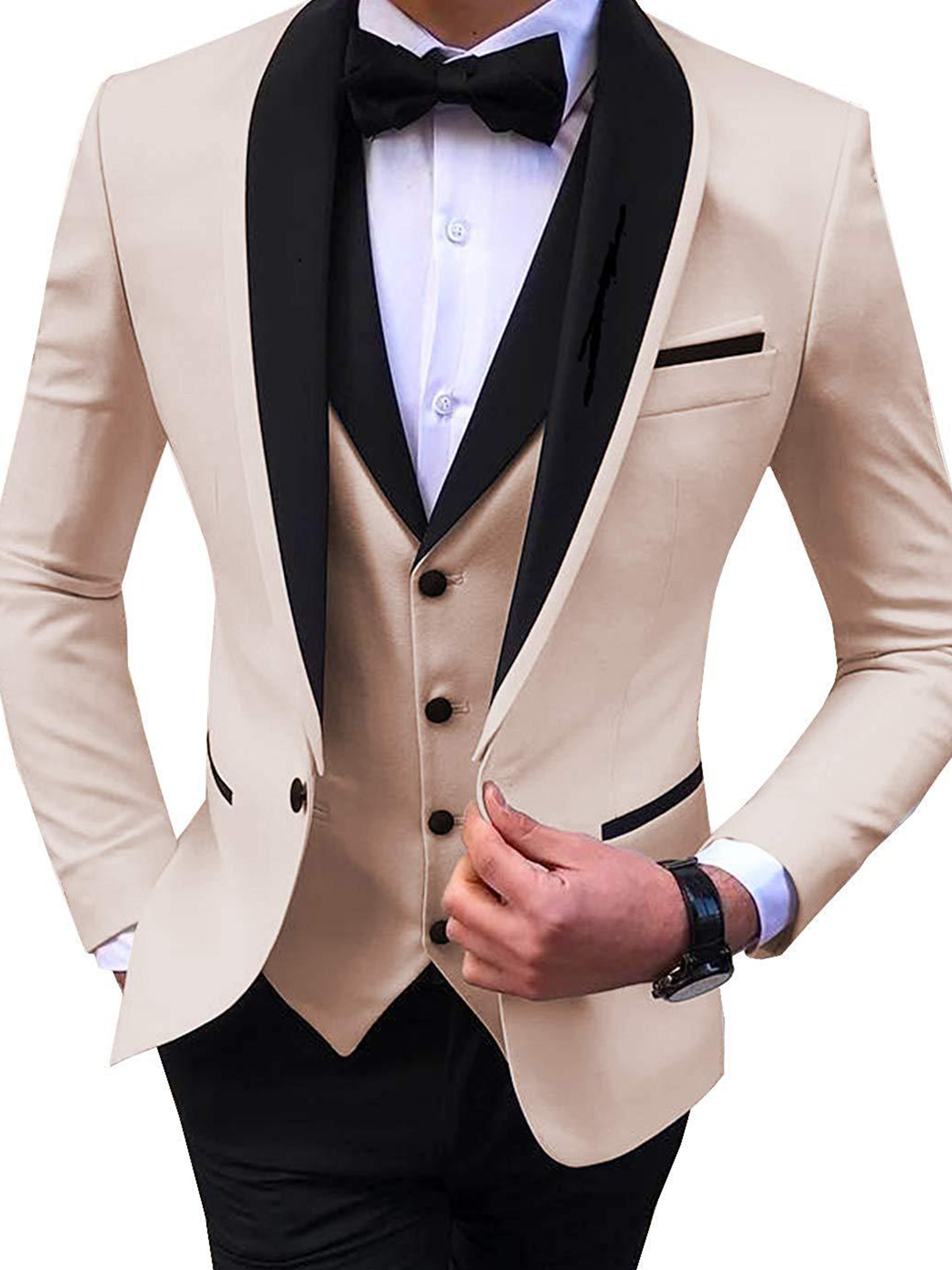 Costume trois-pièces ajusté pour homme costume professionnelle pour affaires