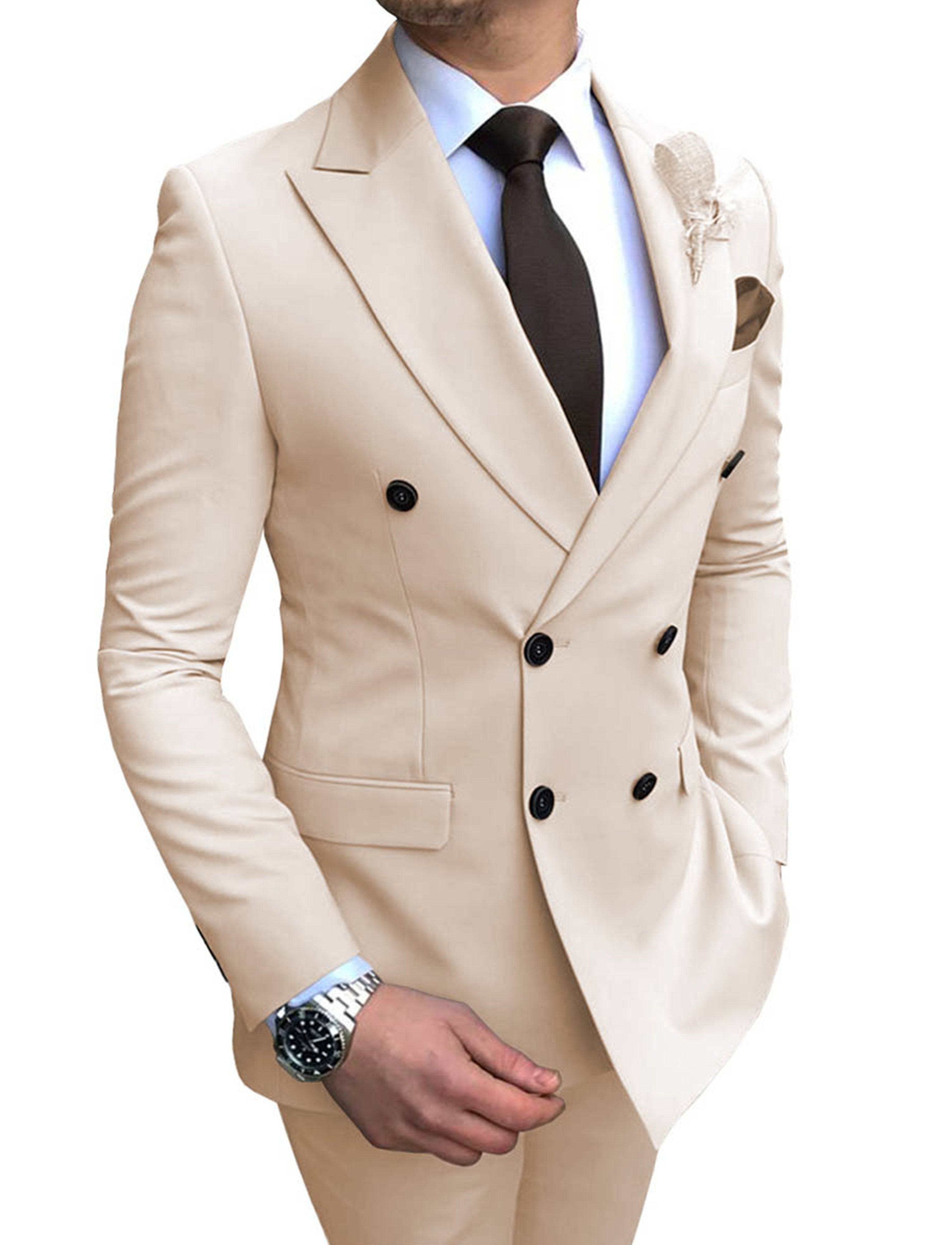 Costume 2 pièces Slim Business Formal Career pour hommes