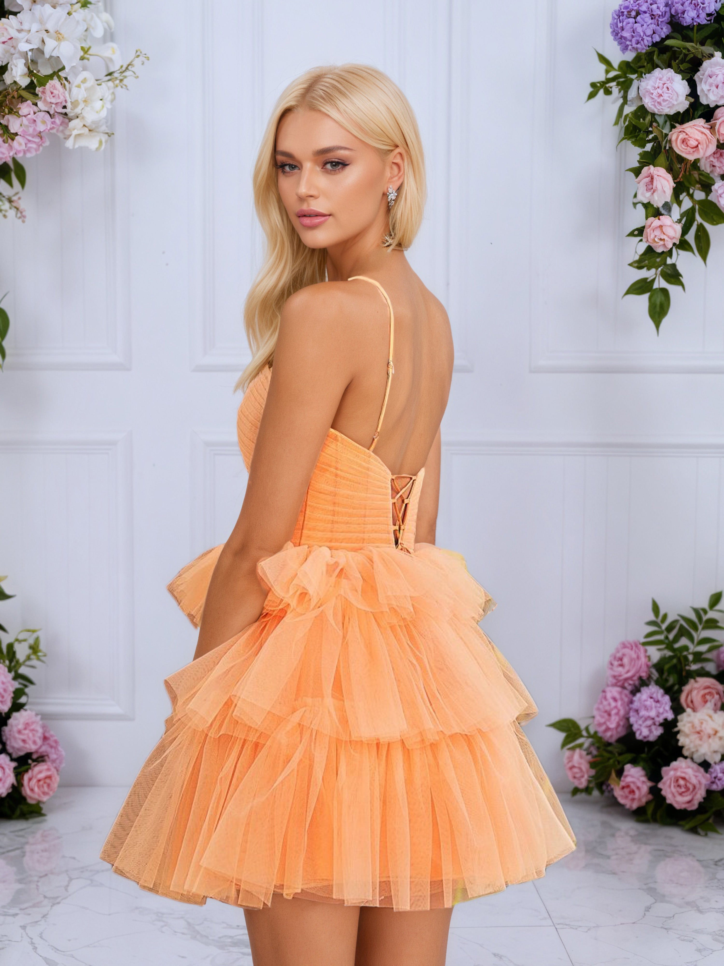 robe de bal orange