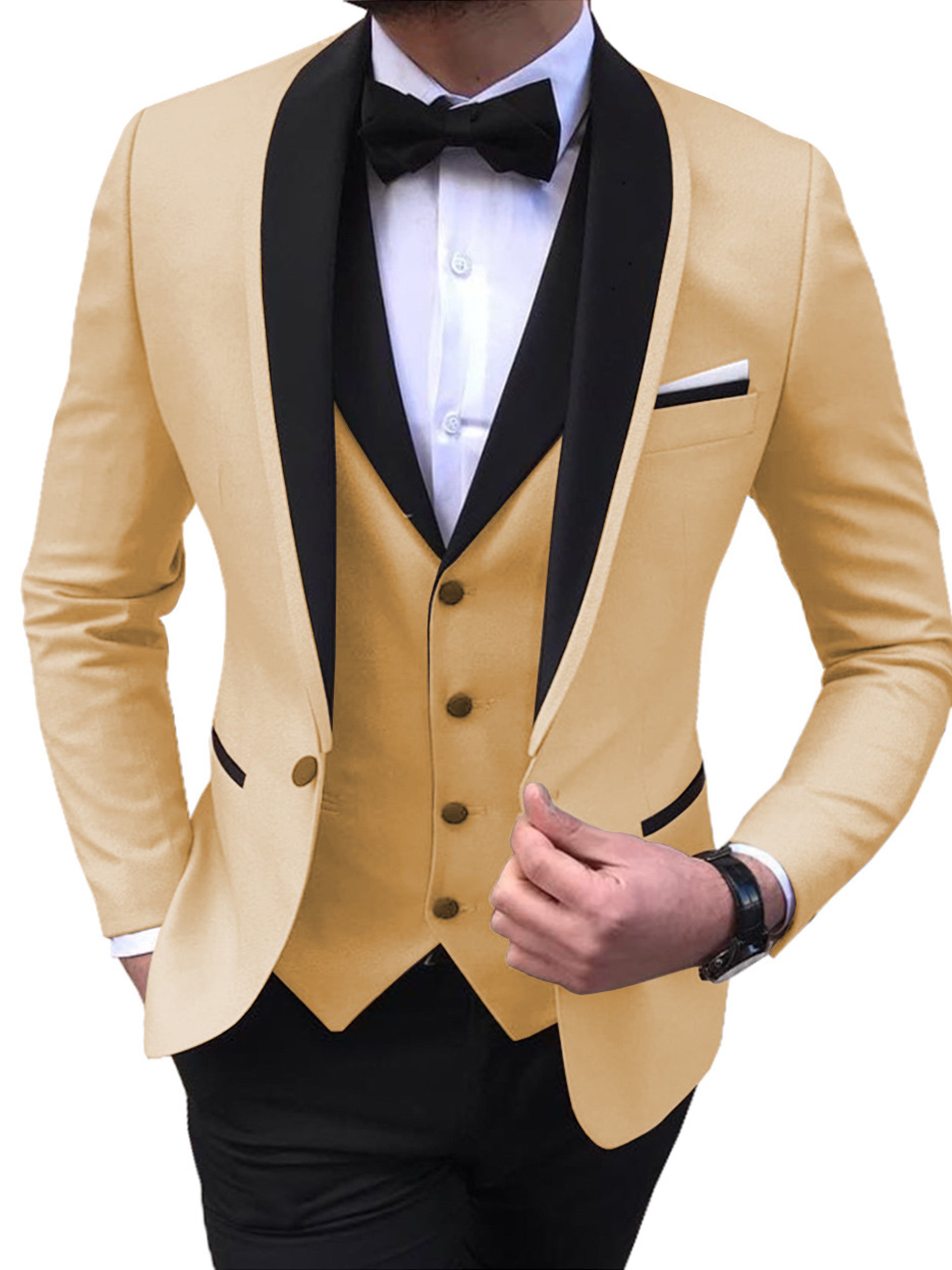 Costume trois-pièces ajusté pour homme costume professionnelle pour affaires