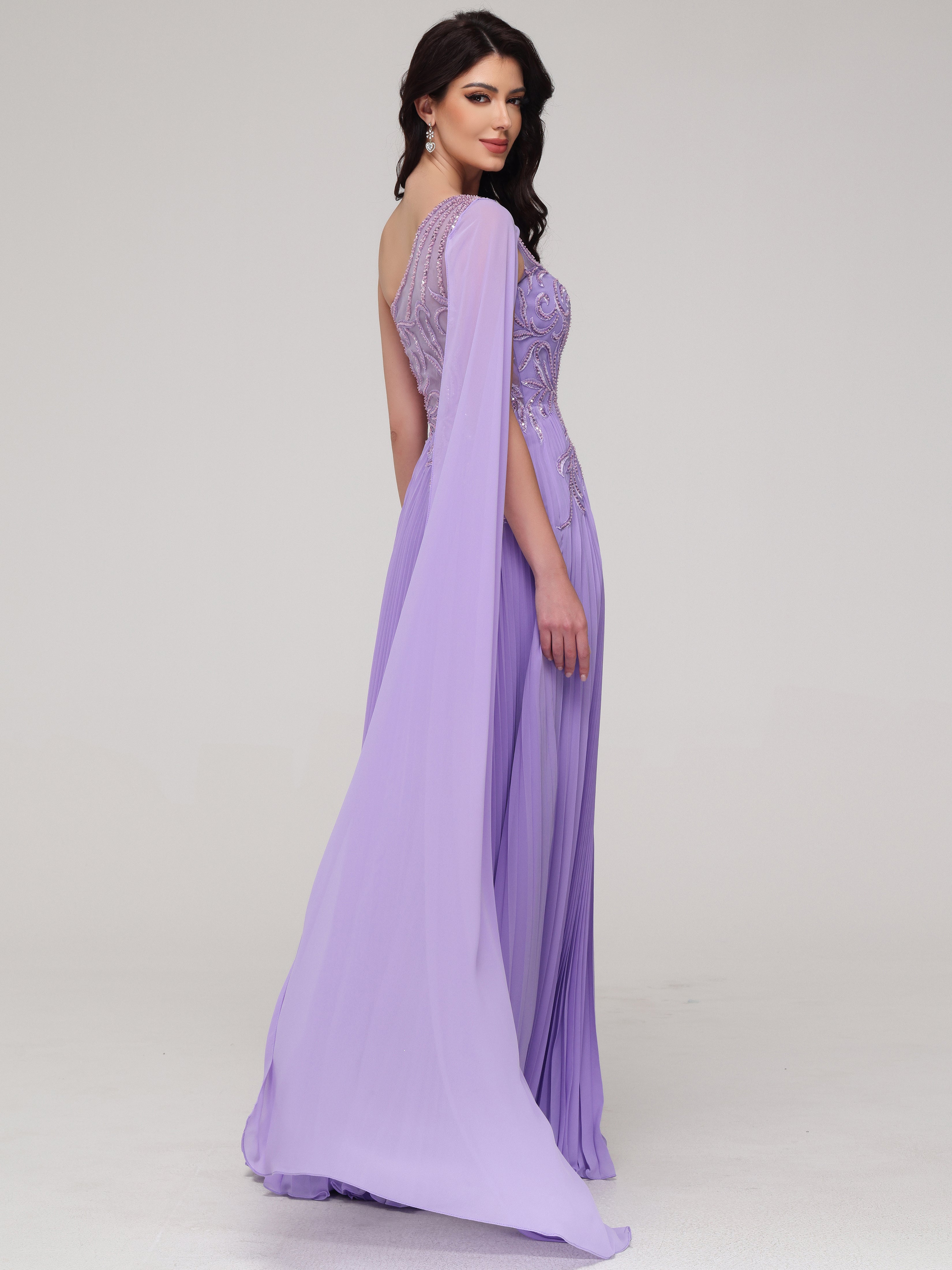 Robe de soirée lilas sale