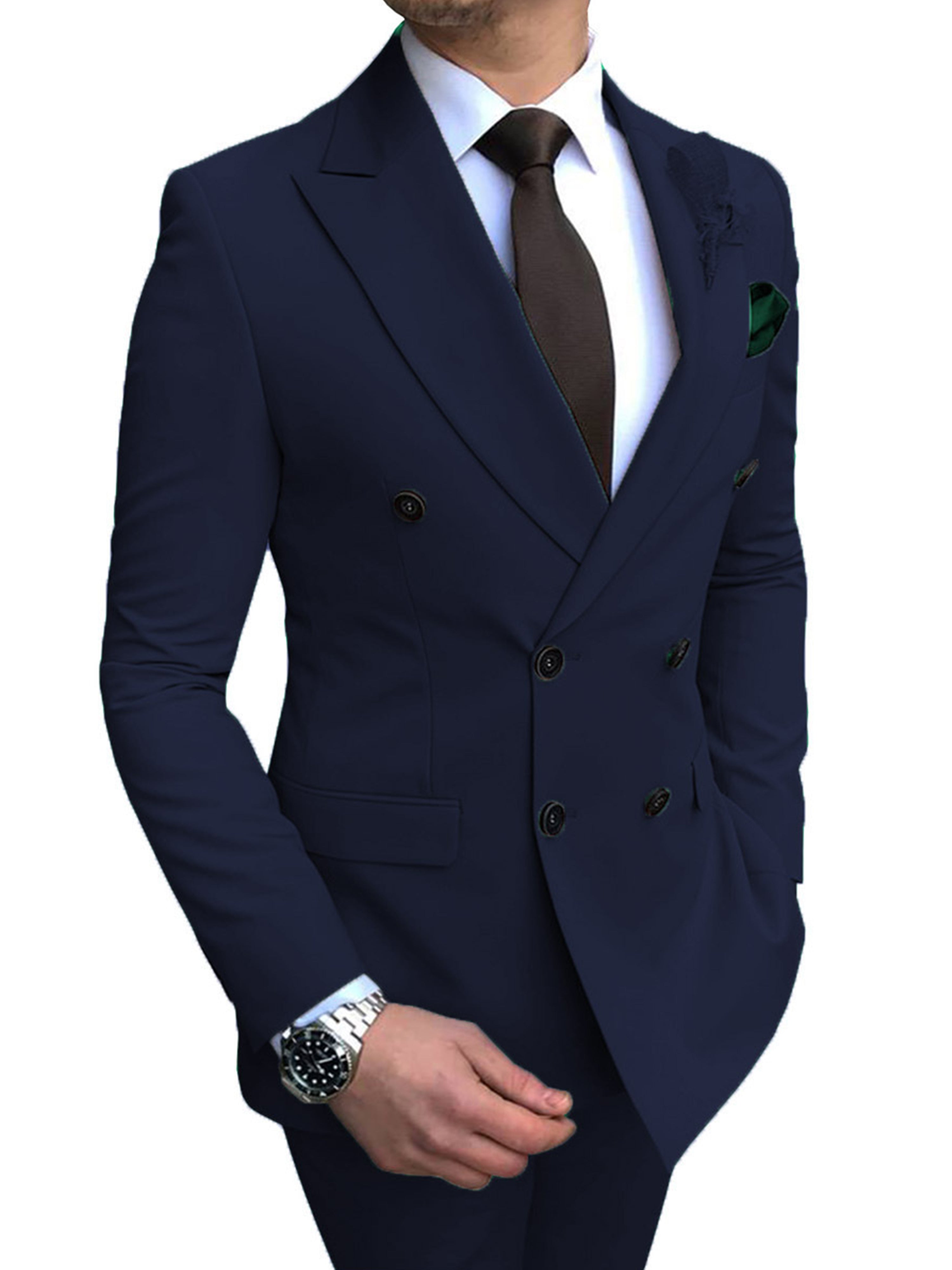 Costume 2 pièces Slim Business Formal Career pour hommes