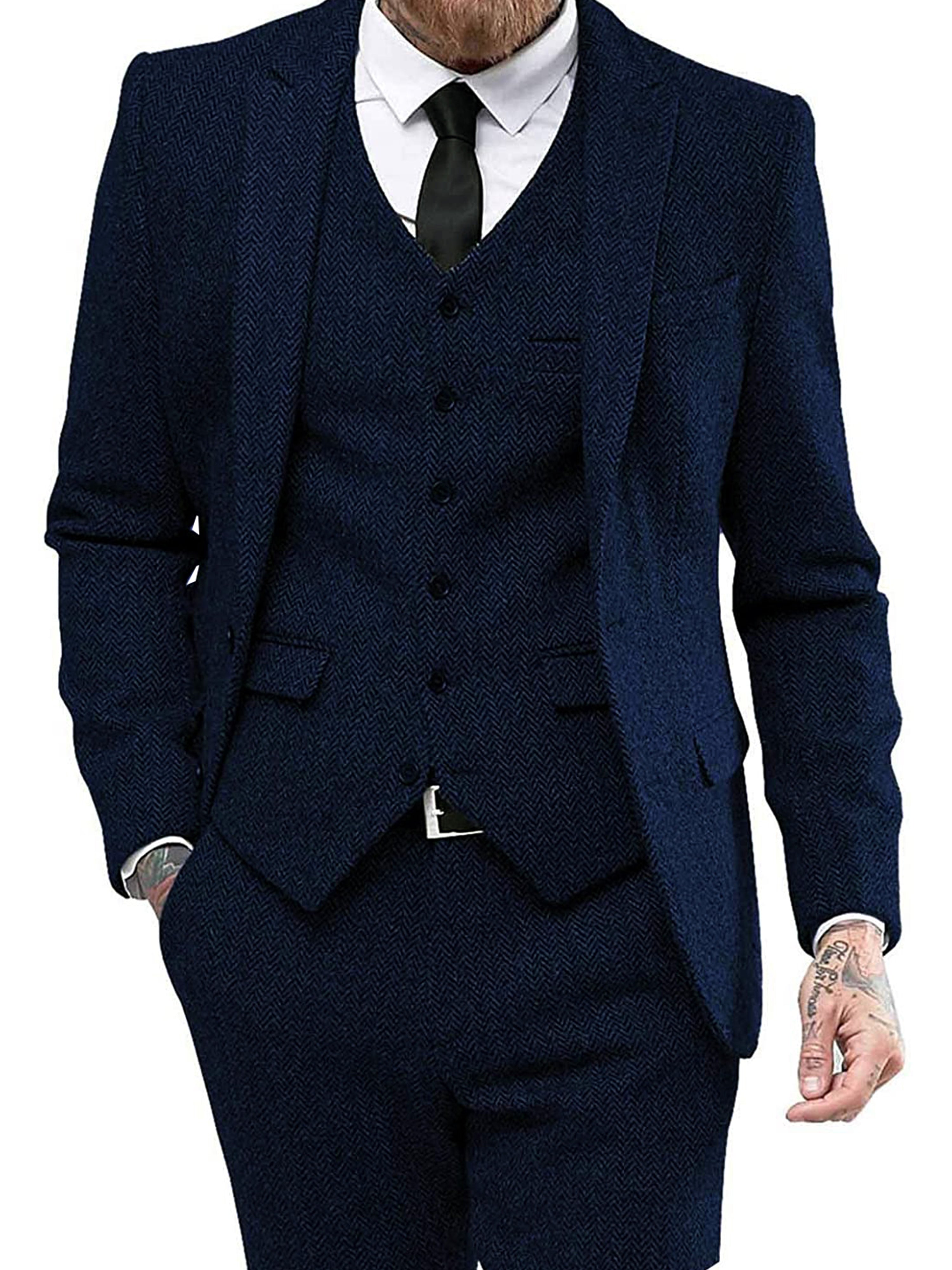 Costume d'affaires formel pour hommes Costume professionnel 3 pièces