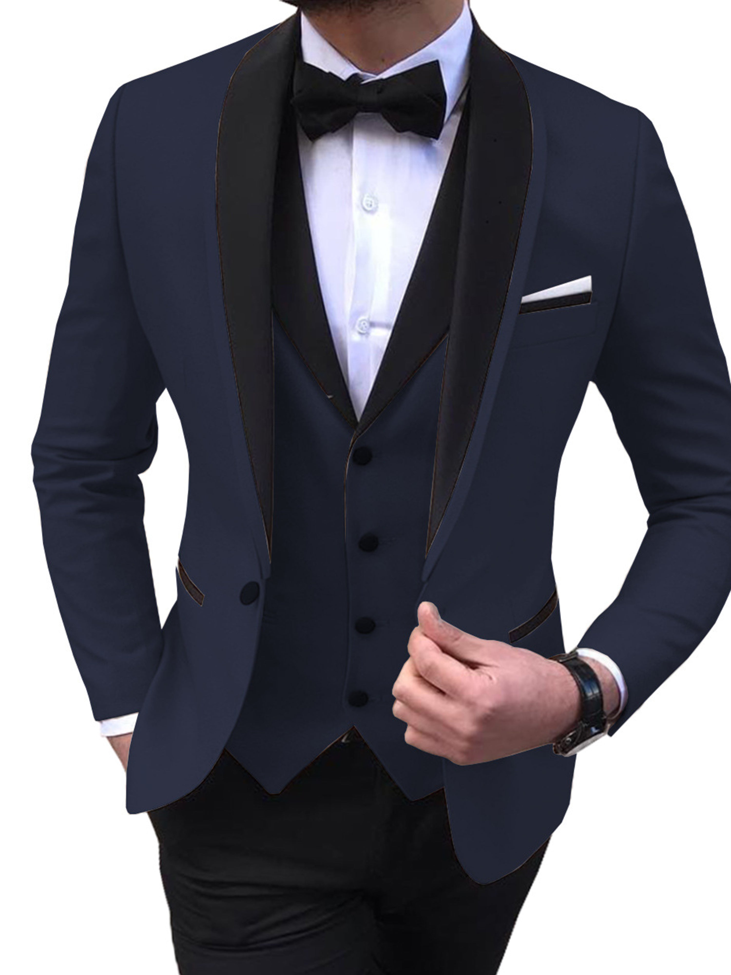 Costume trois-pièces ajusté pour homme costume professionnelle pour affaires