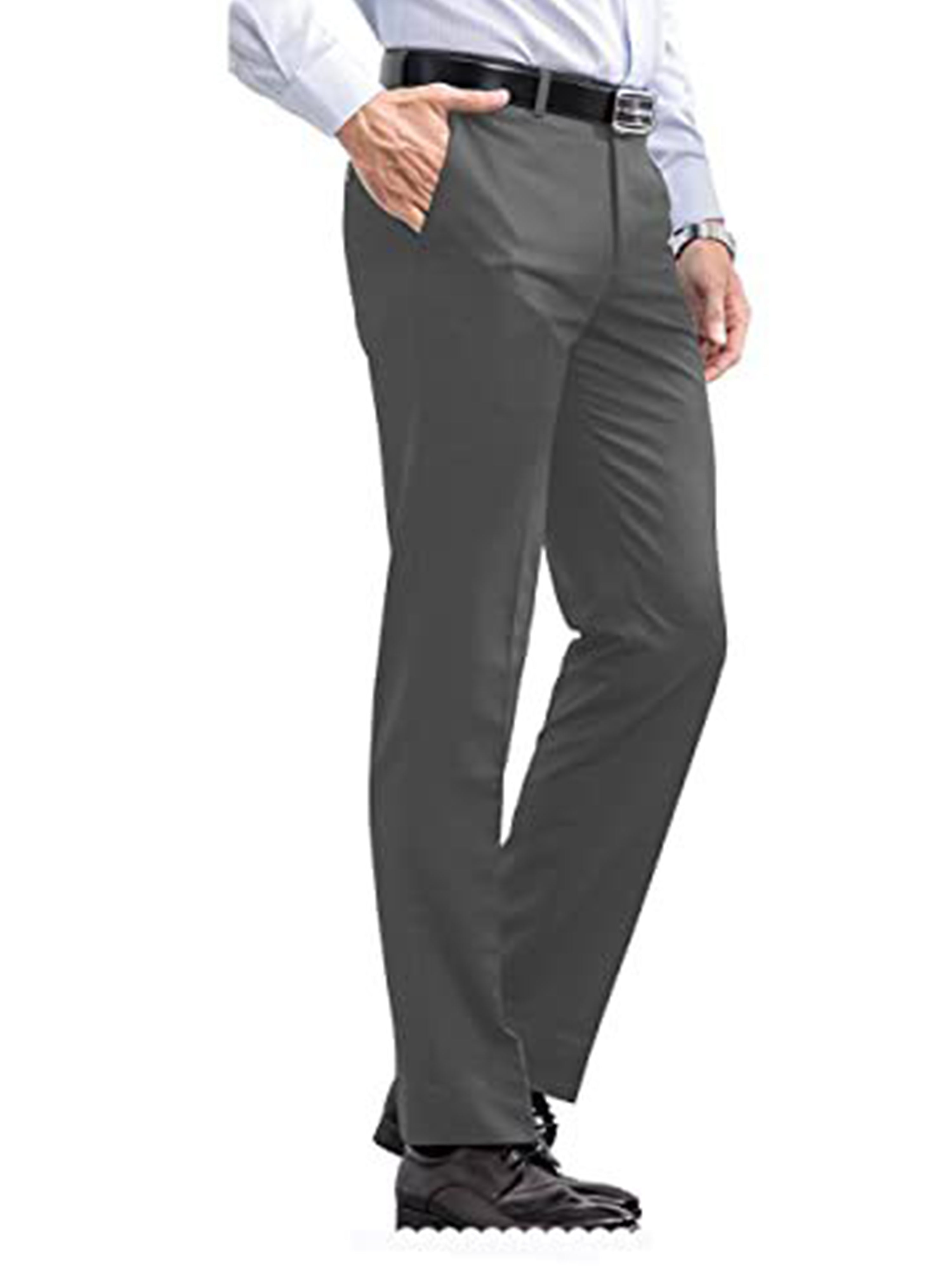 Pantalon de costume élégant pour homme Décontracté pour toutes les saisons en GRIS_ACIER