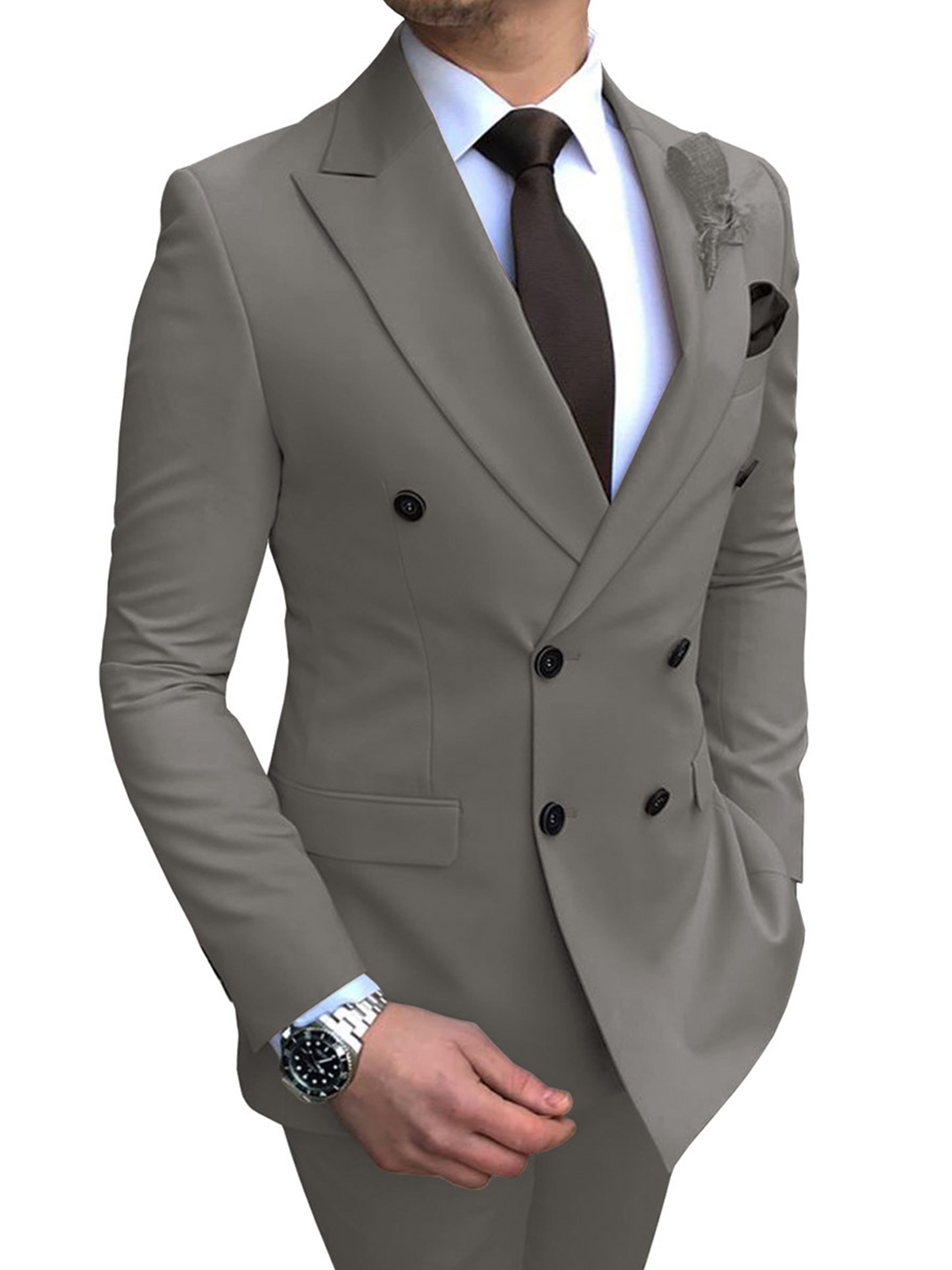 Costume 2 pièces Slim Business Formal Career pour hommes