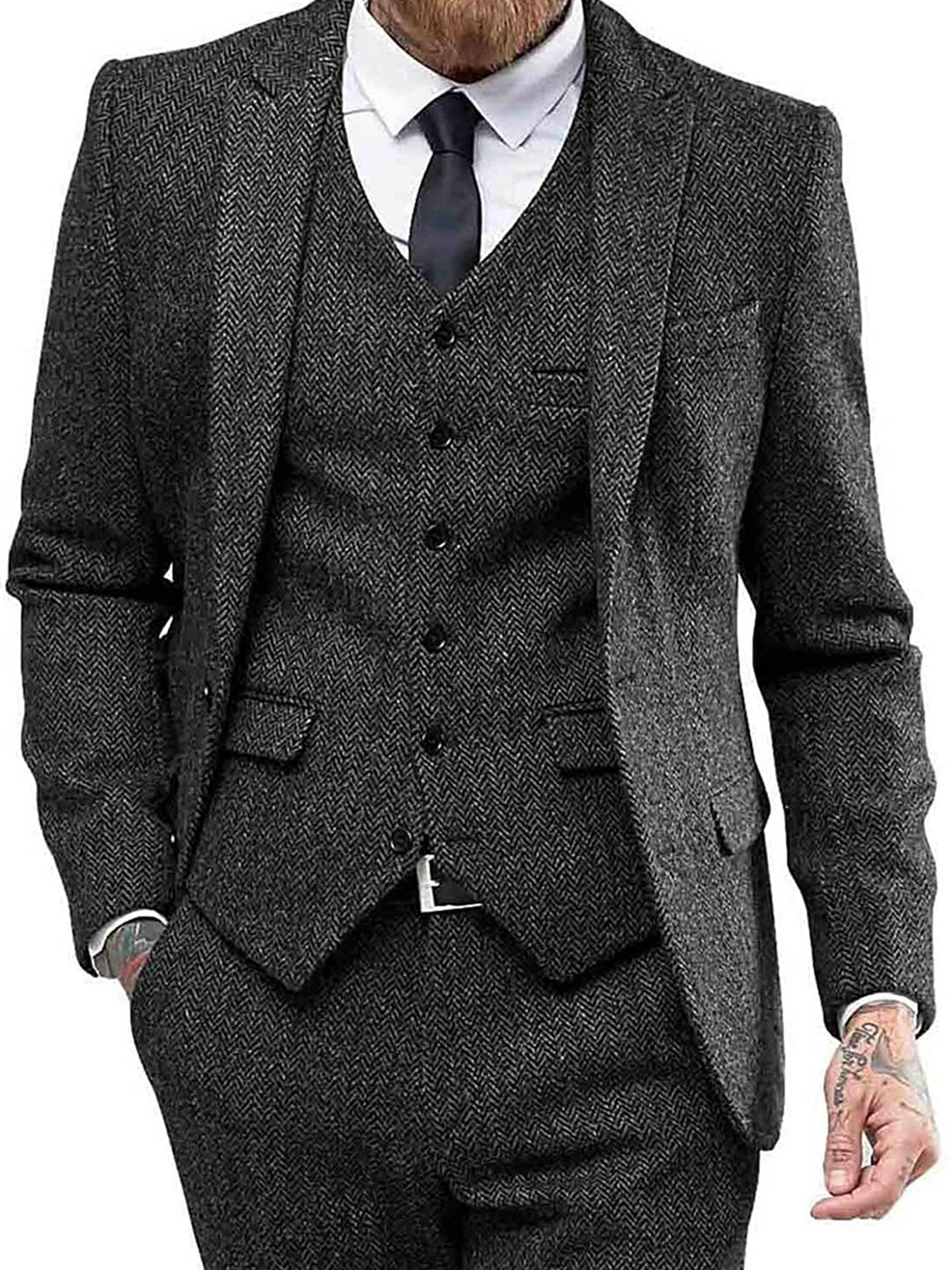 Costume d'affaires formel pour hommes Costume professionnel 3 pièces