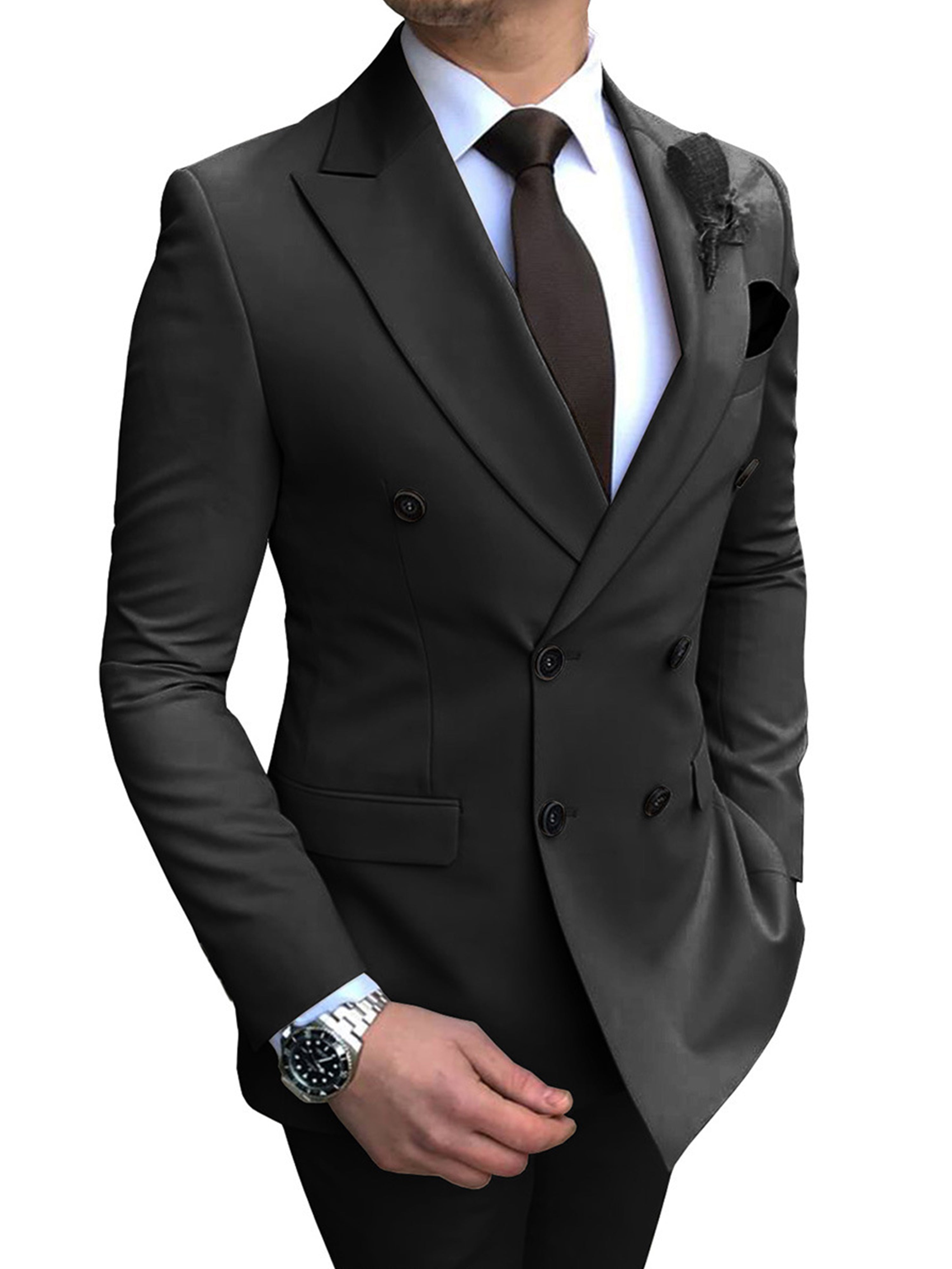 Costume 2 pièces Slim Business Formal Career pour hommes