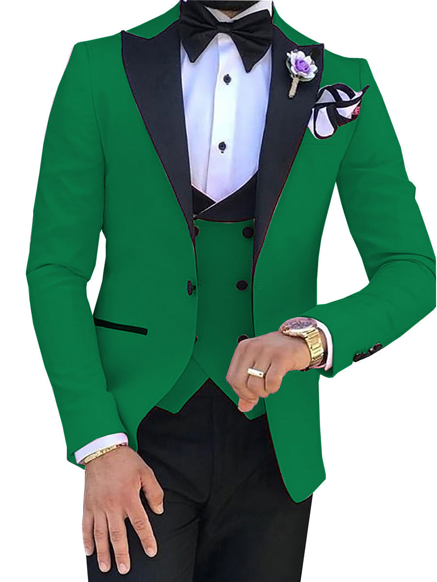 Costume Homme en VERT 3 Pièces Tenue de Cérémonie et de Réception Élégante