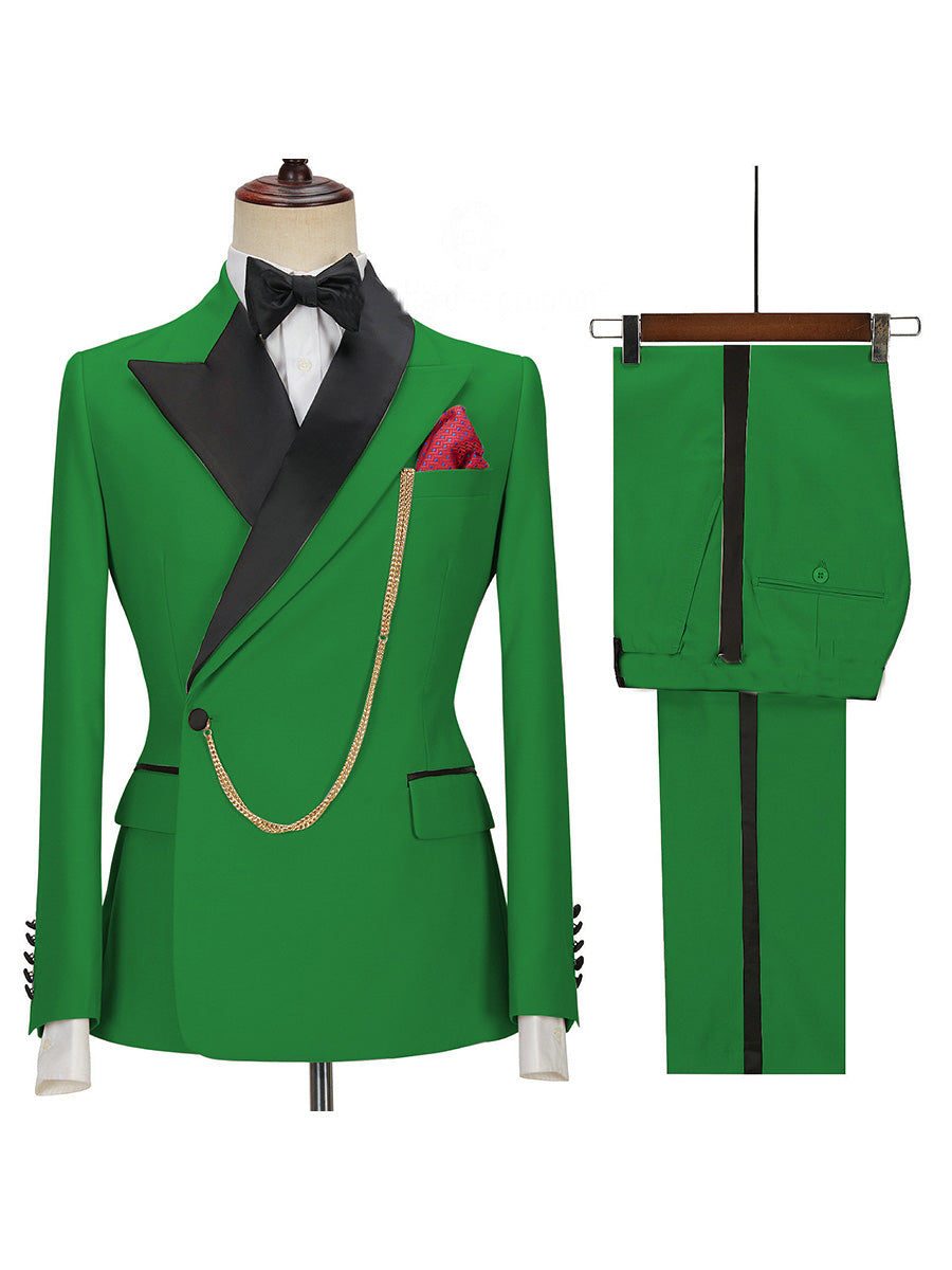 Costume Homme 2 Pièces En VERT Polyvalence Élégante pour un Style Affaires et Décontracté Coupe Affinante
