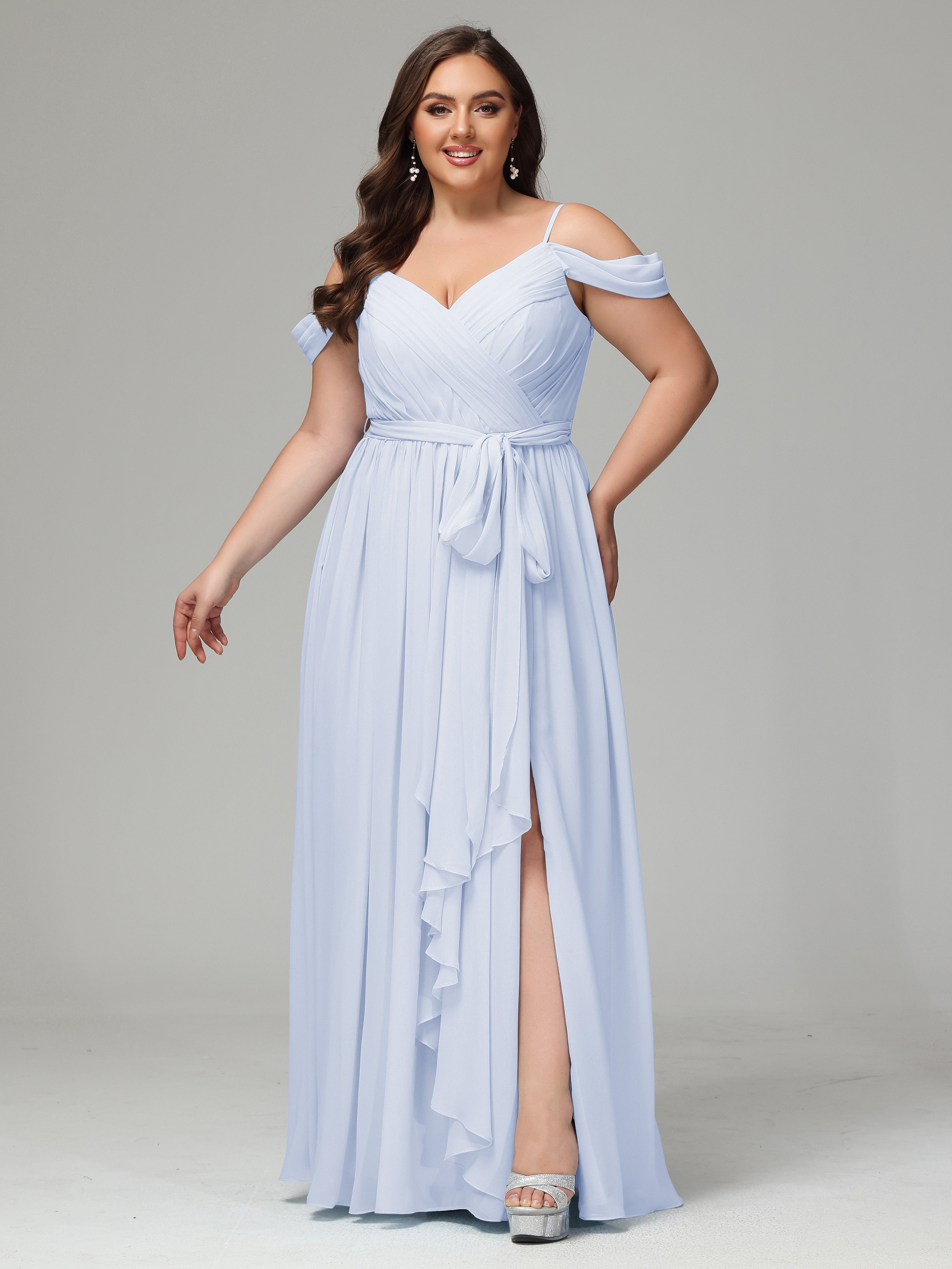 Robe bleu ciel fashion grande taille