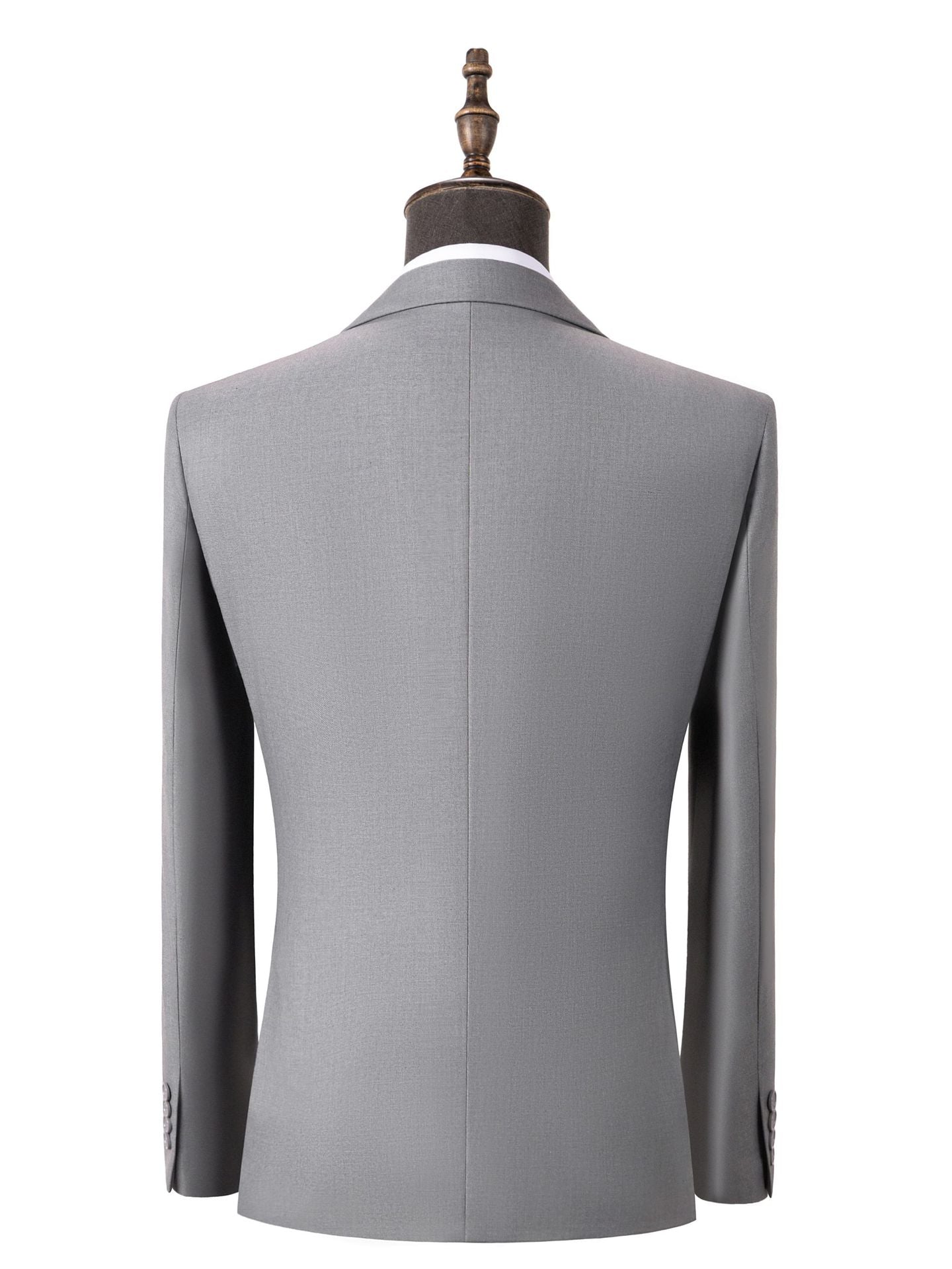 Costume 3 Pièces Homme Affaires en GRIS_ACIER Costume Marié et Garçon d'Honneur Élégant