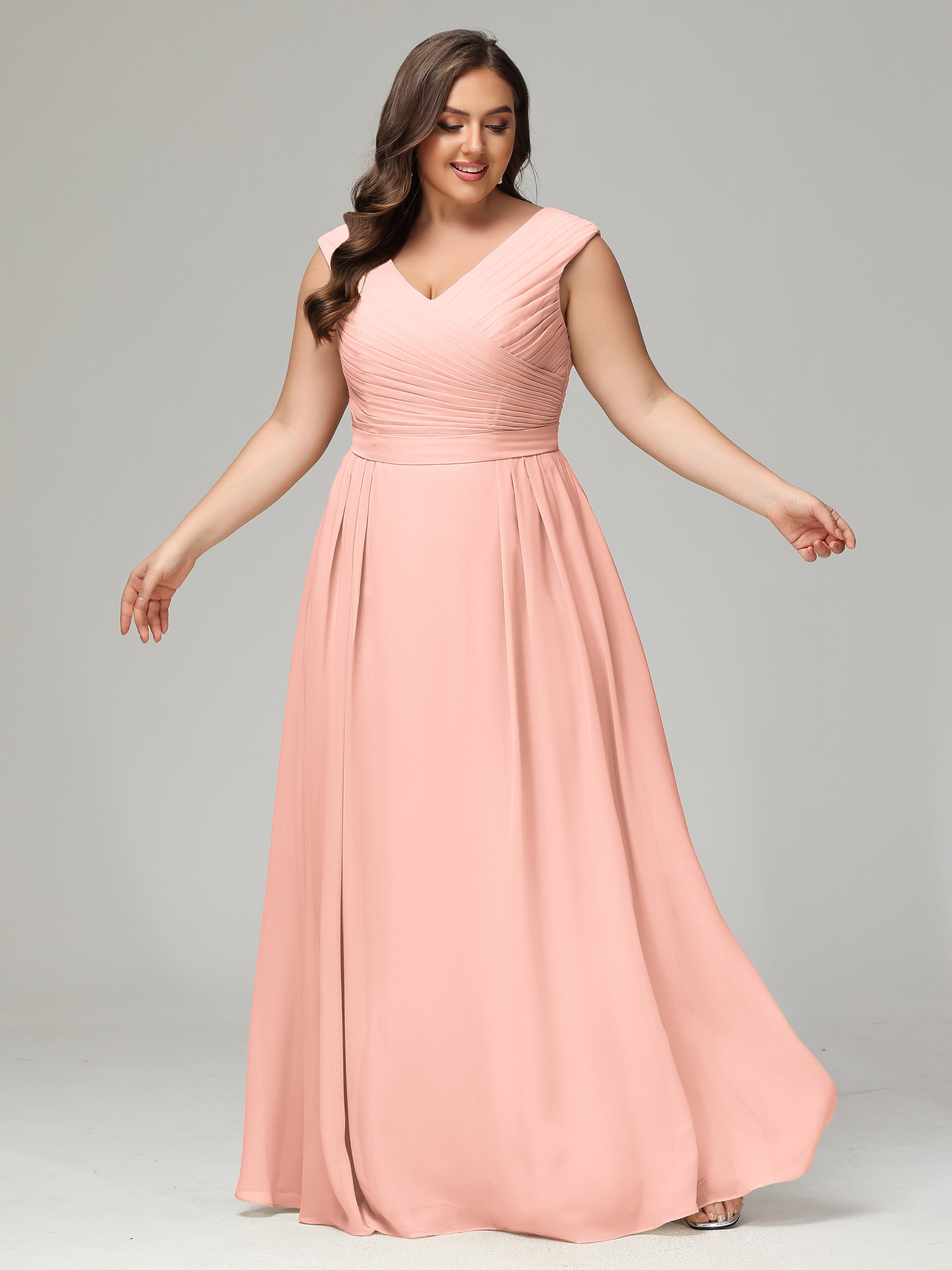 Robe rose shops poudré grande taille