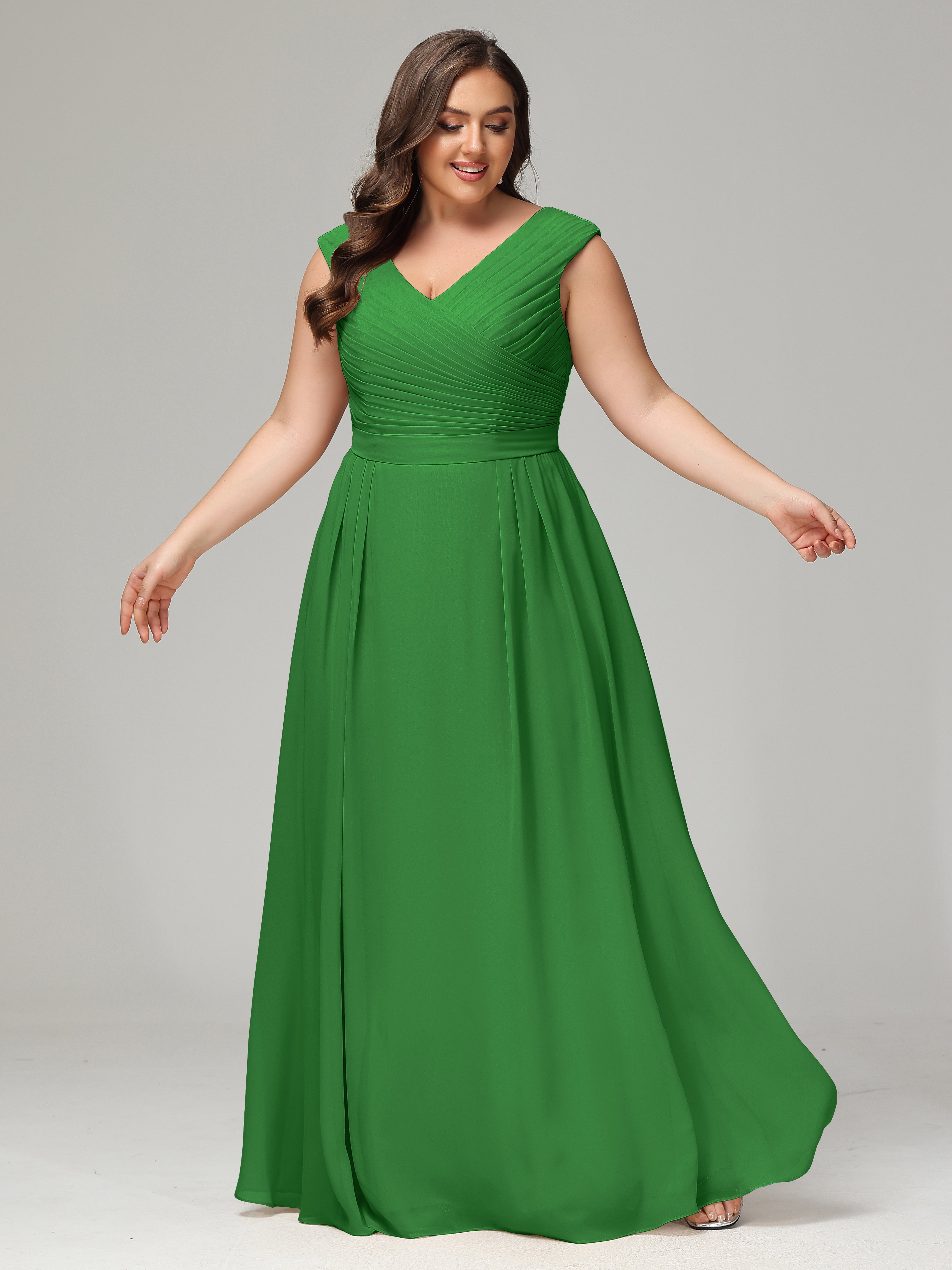 Robe Verte Demoiselle D Honneur Dos En V Mousseline Robe De Demoiselle D'Honneur Grande Taille