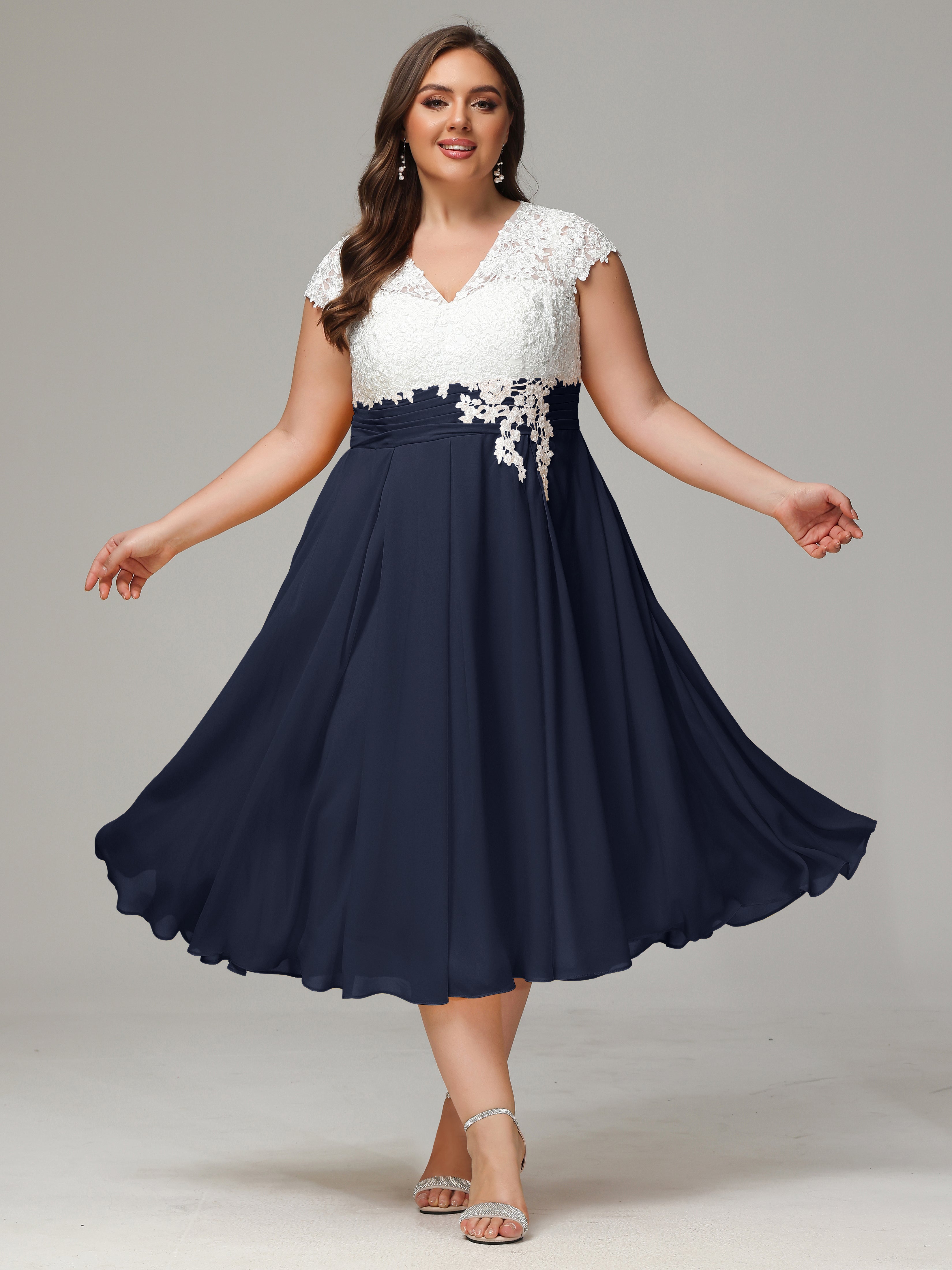 Robe bleu shops marine grande taille