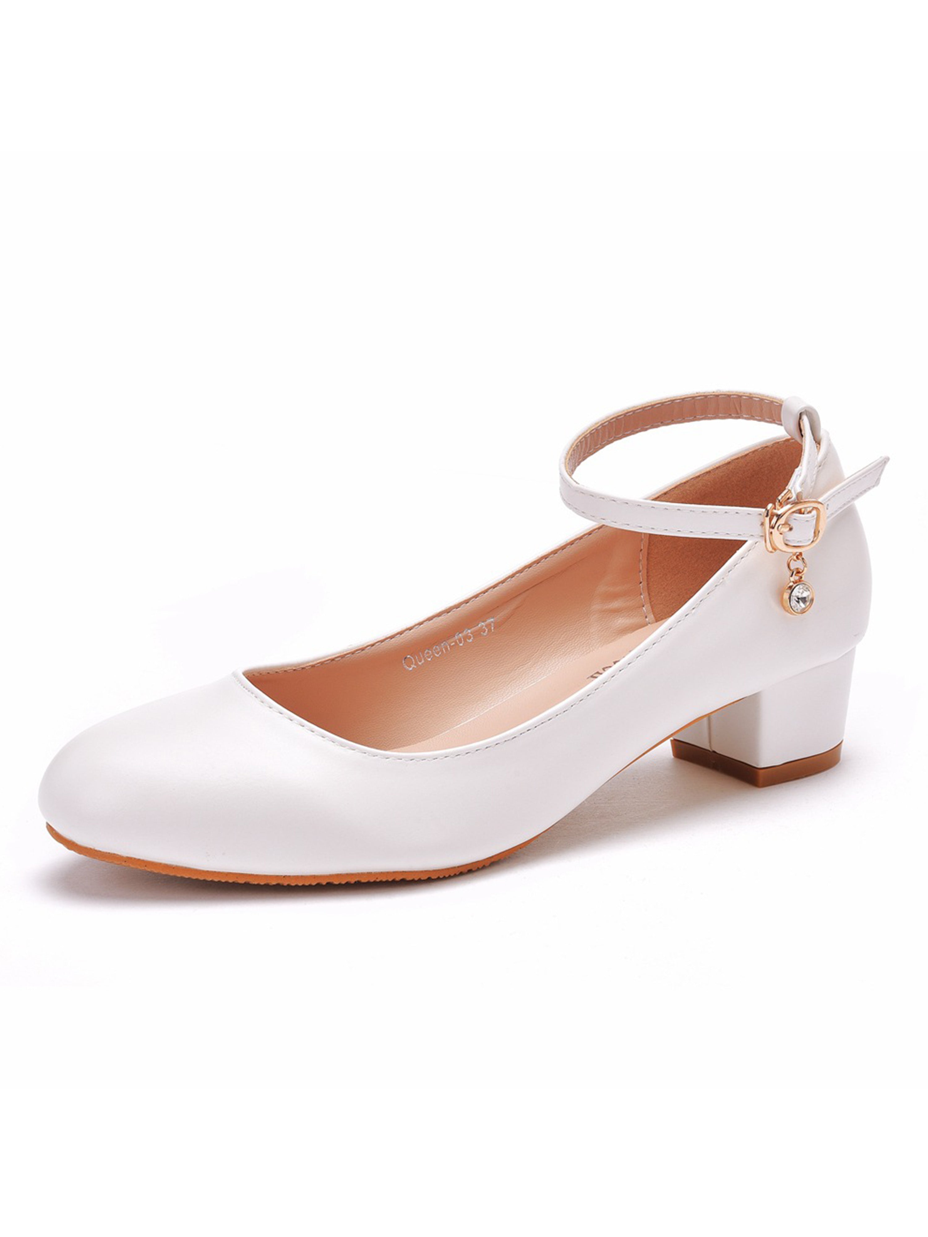 Chaussures de Mariage à Talons Blocs et Bride Cheville Chaussures de mariée