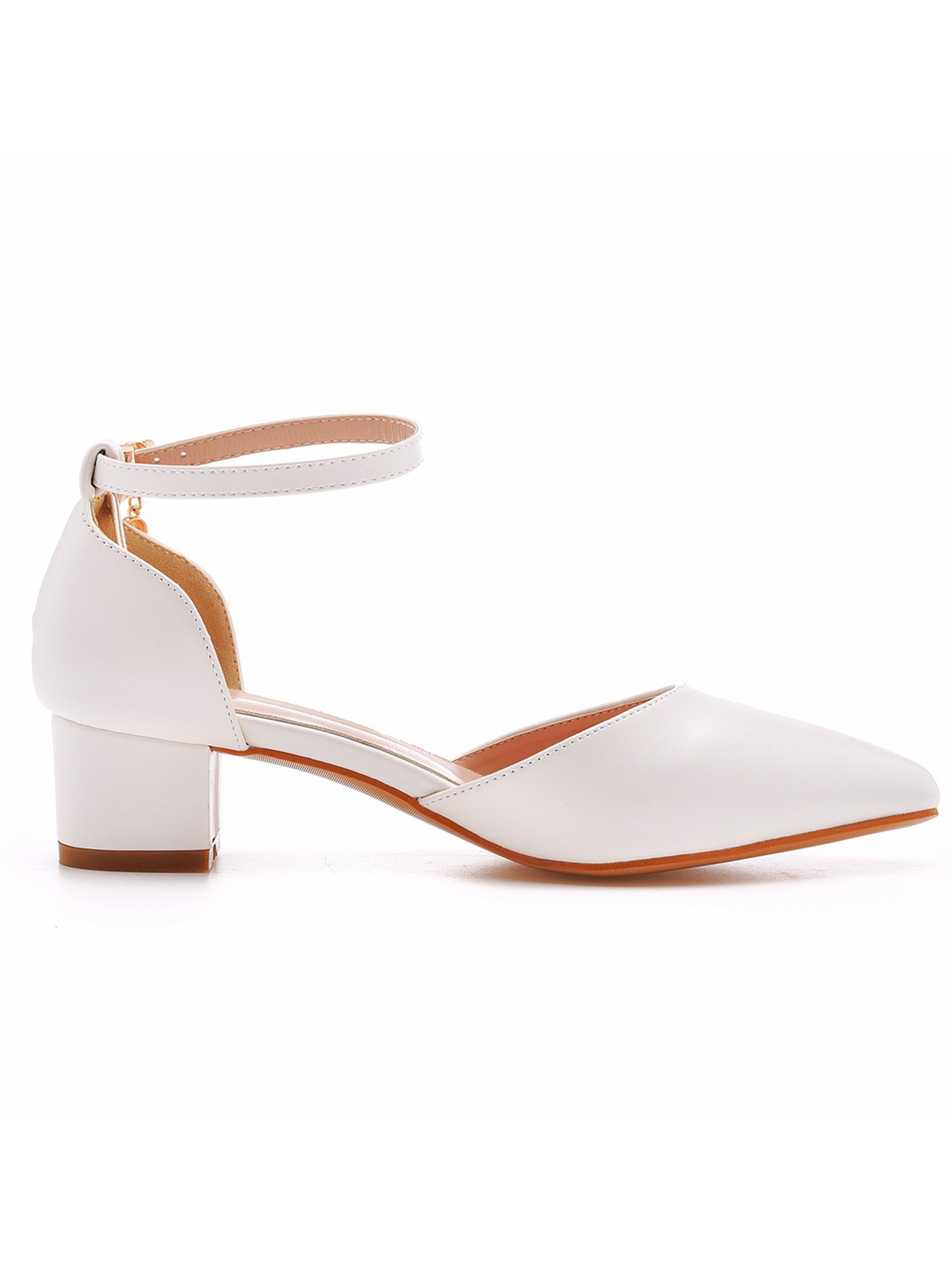 Chaussures de Mariage Sandales de Mariée Elégantes à Bout Pointu Talon et Bride à la Cheville
