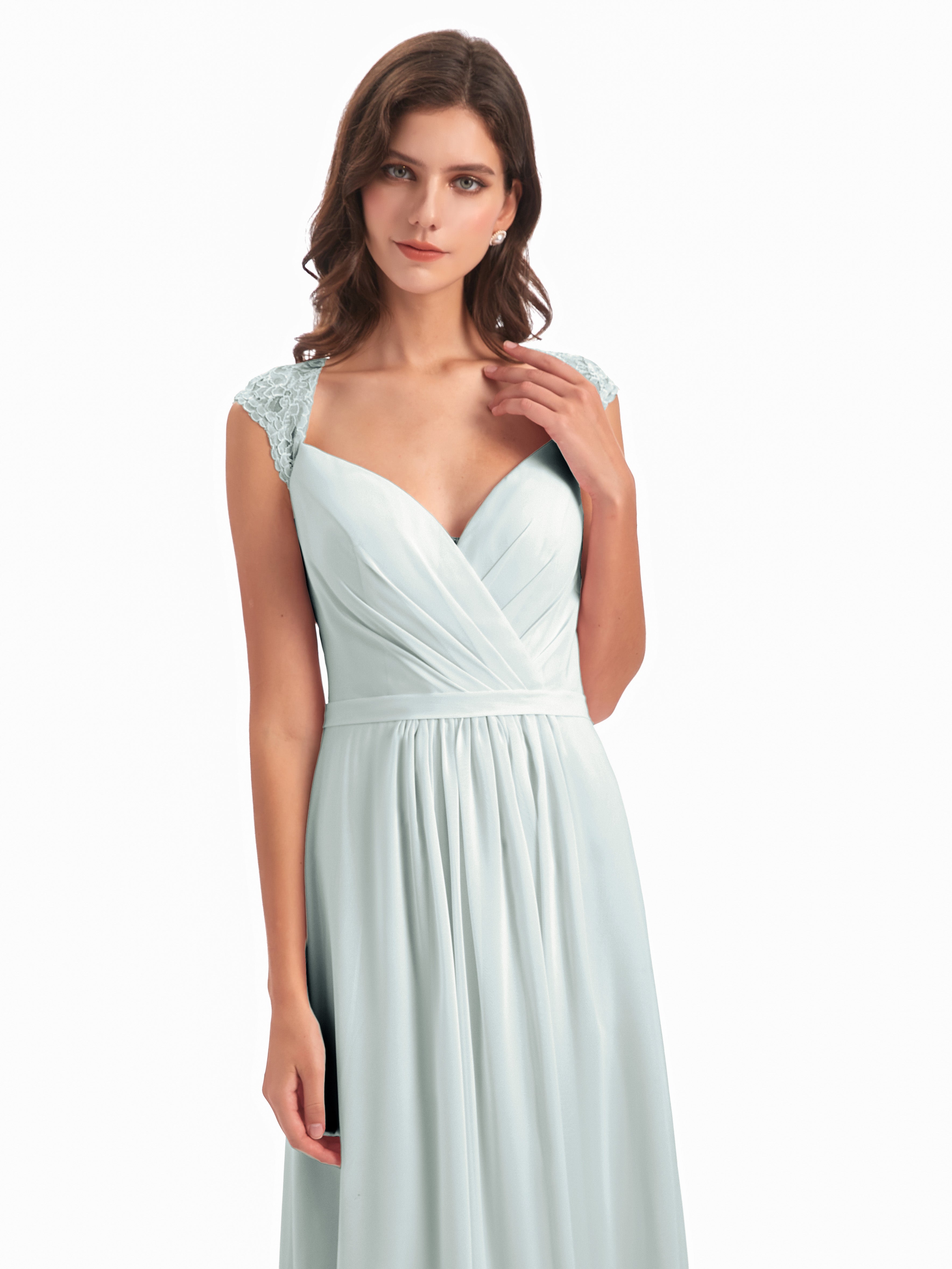 Robes De Demoiselle D'Honneur Celadon Bretelles Dos Nu Sexy Tulle Robe De Demoiselle D'Honneur