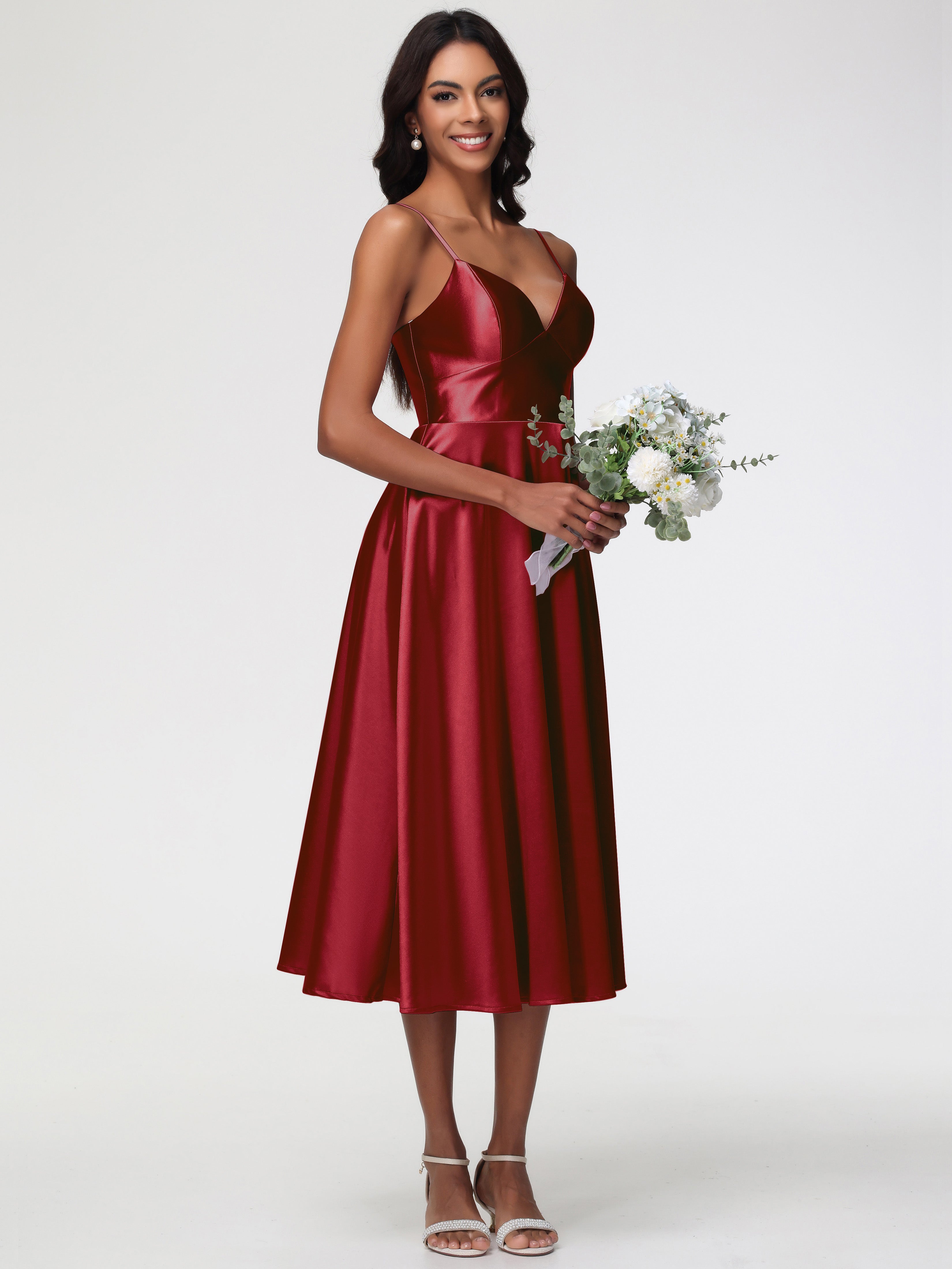 Robe Bordeaux Demoiselle D Honneur Robe Demoiselle D Honneur Avec Décolleté En V