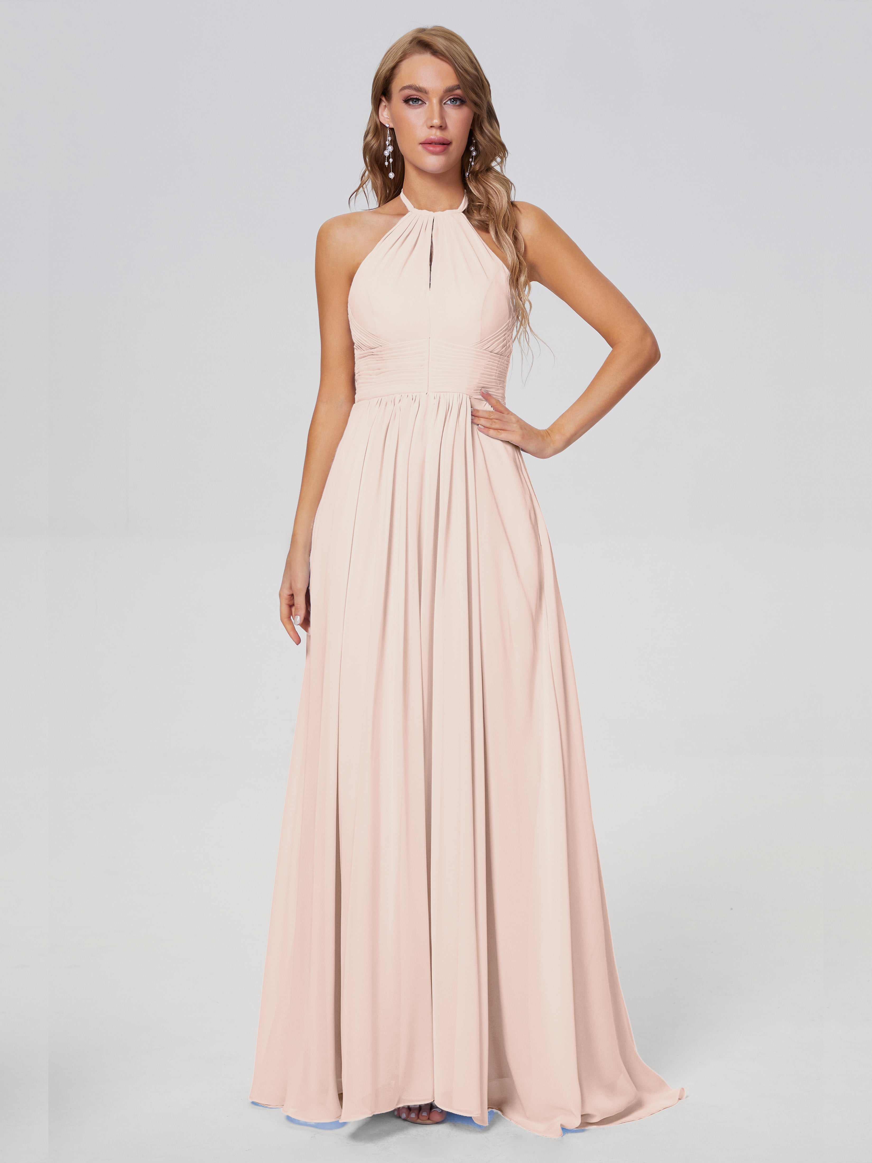 Robe De Demoiselle D'Honneur En Perles Adaline Impressionnante Licou Mousseline Robes Demoiselle D'Honneur