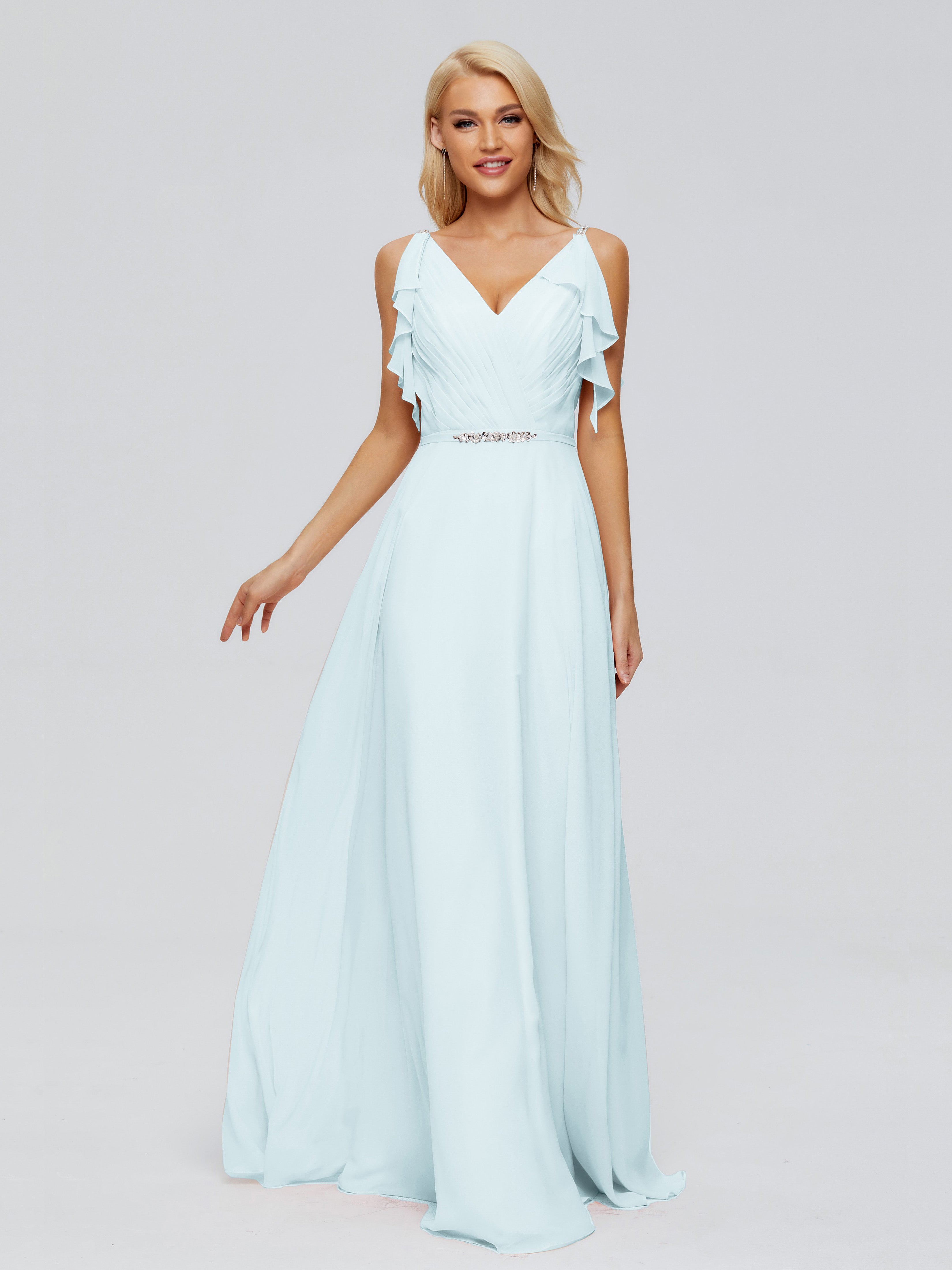 Robe De Demoiselle D'Honneur Brume A-ligne Dos En V Robes Demoiselle D'Honneur