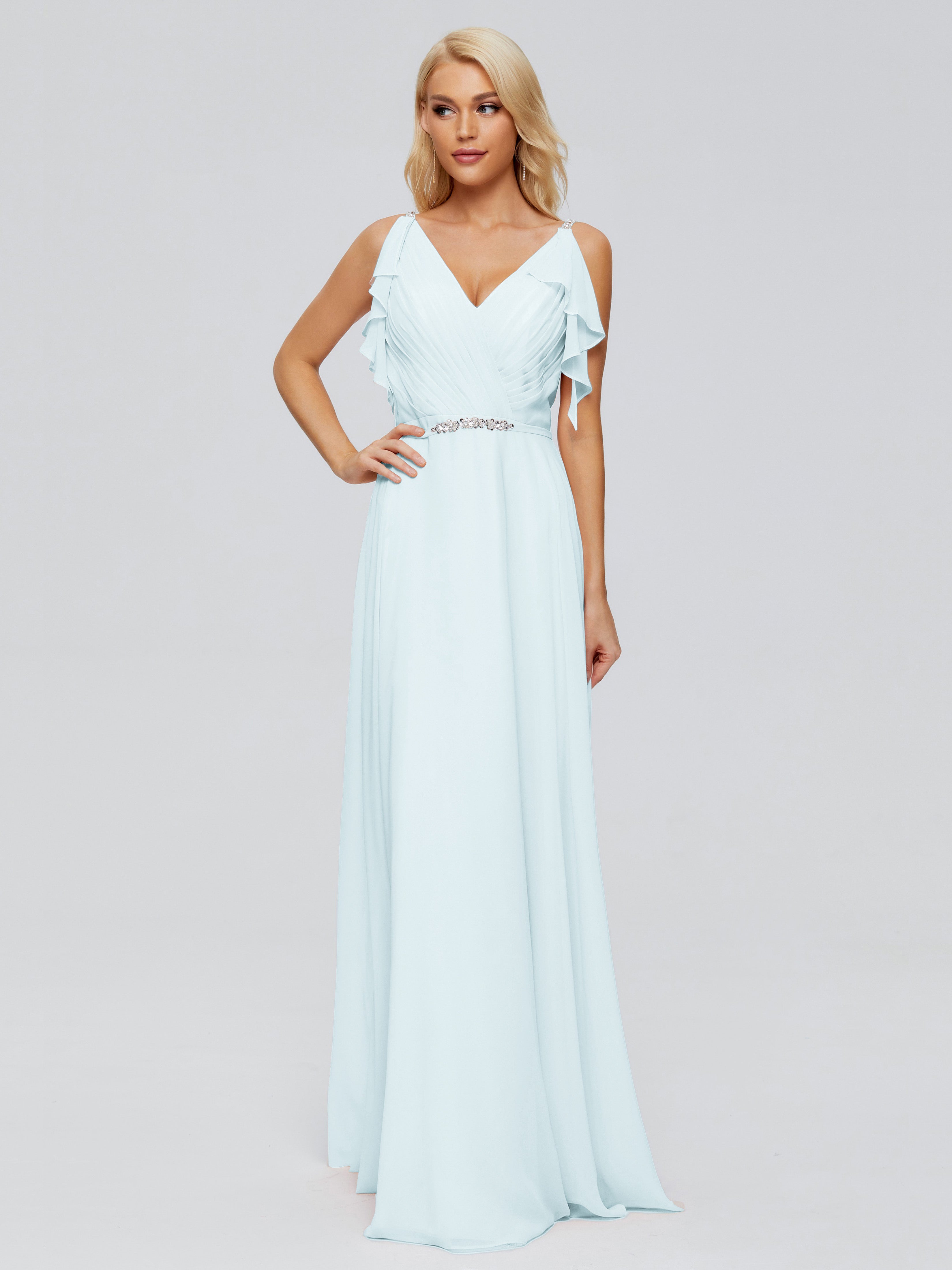Robe De Demoiselle D'Honneur Brume A-ligne Dos En V Robes Demoiselle D'Honneur