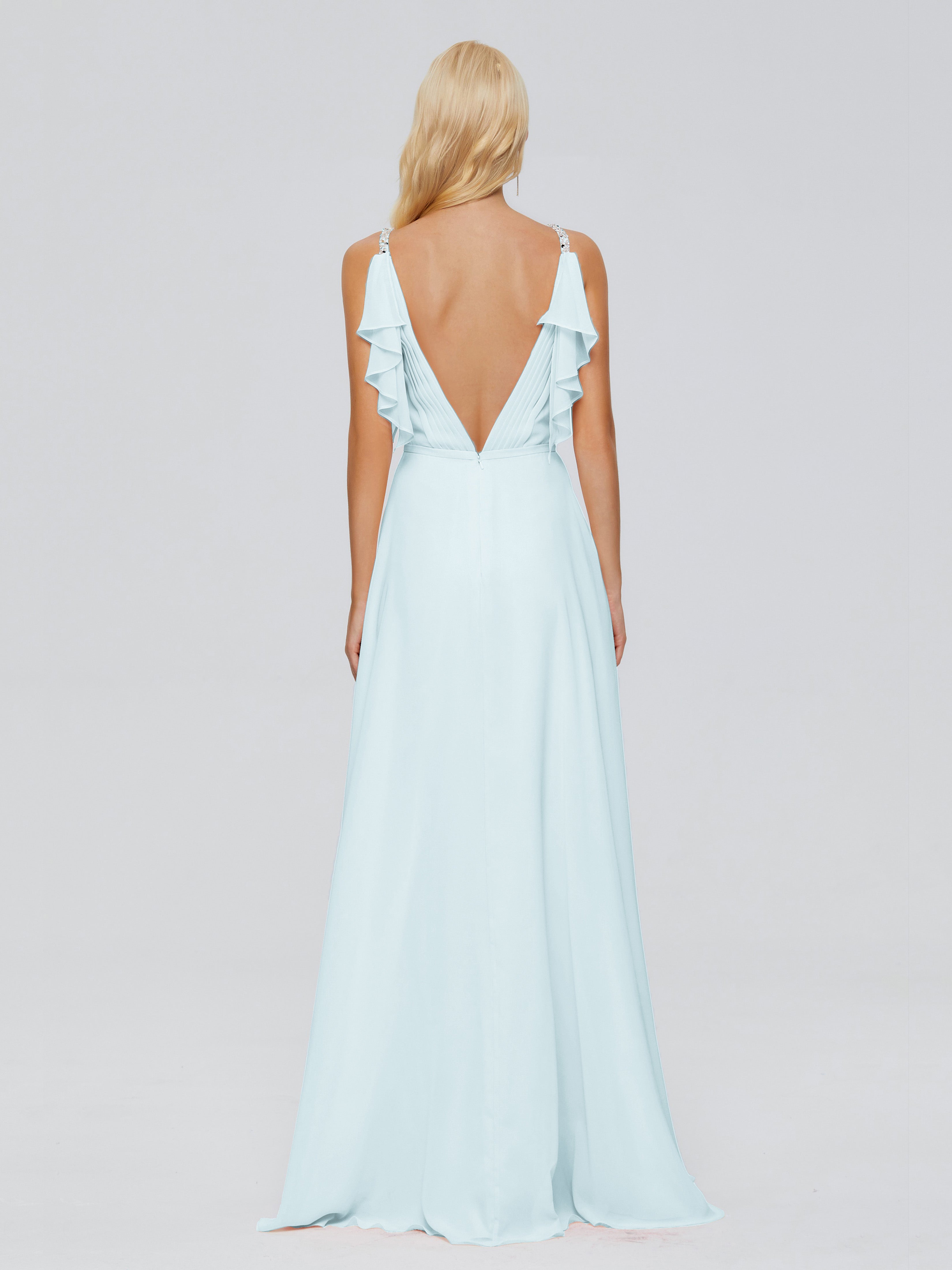 Robe De Demoiselle D'Honneur Brume A-ligne Dos En V Robes Demoiselle D'Honneur