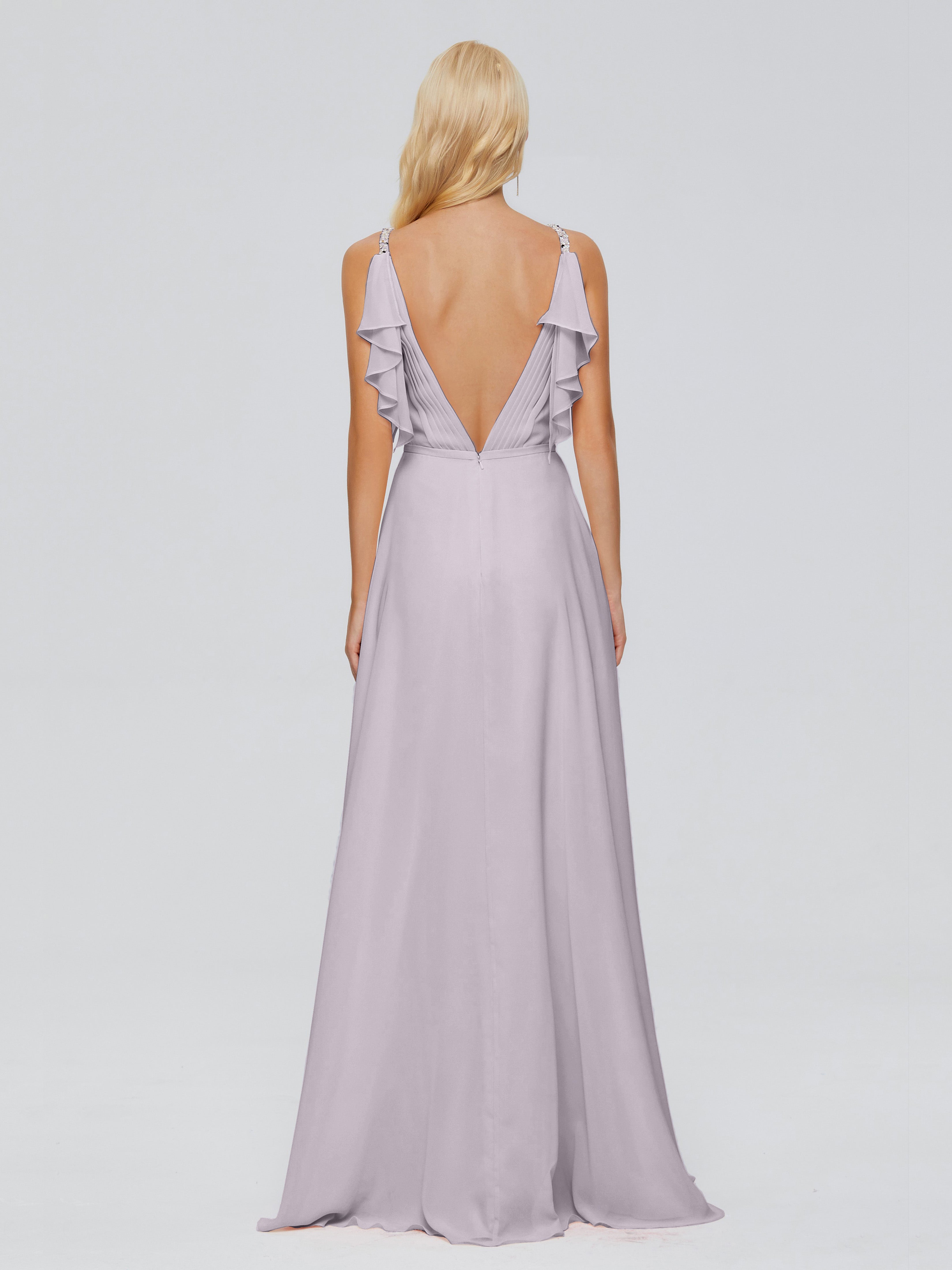 Robes De Demoiselle D'Honneur Crépuscule Trapèze Dos En V Robes Demoiselle D'Honneur