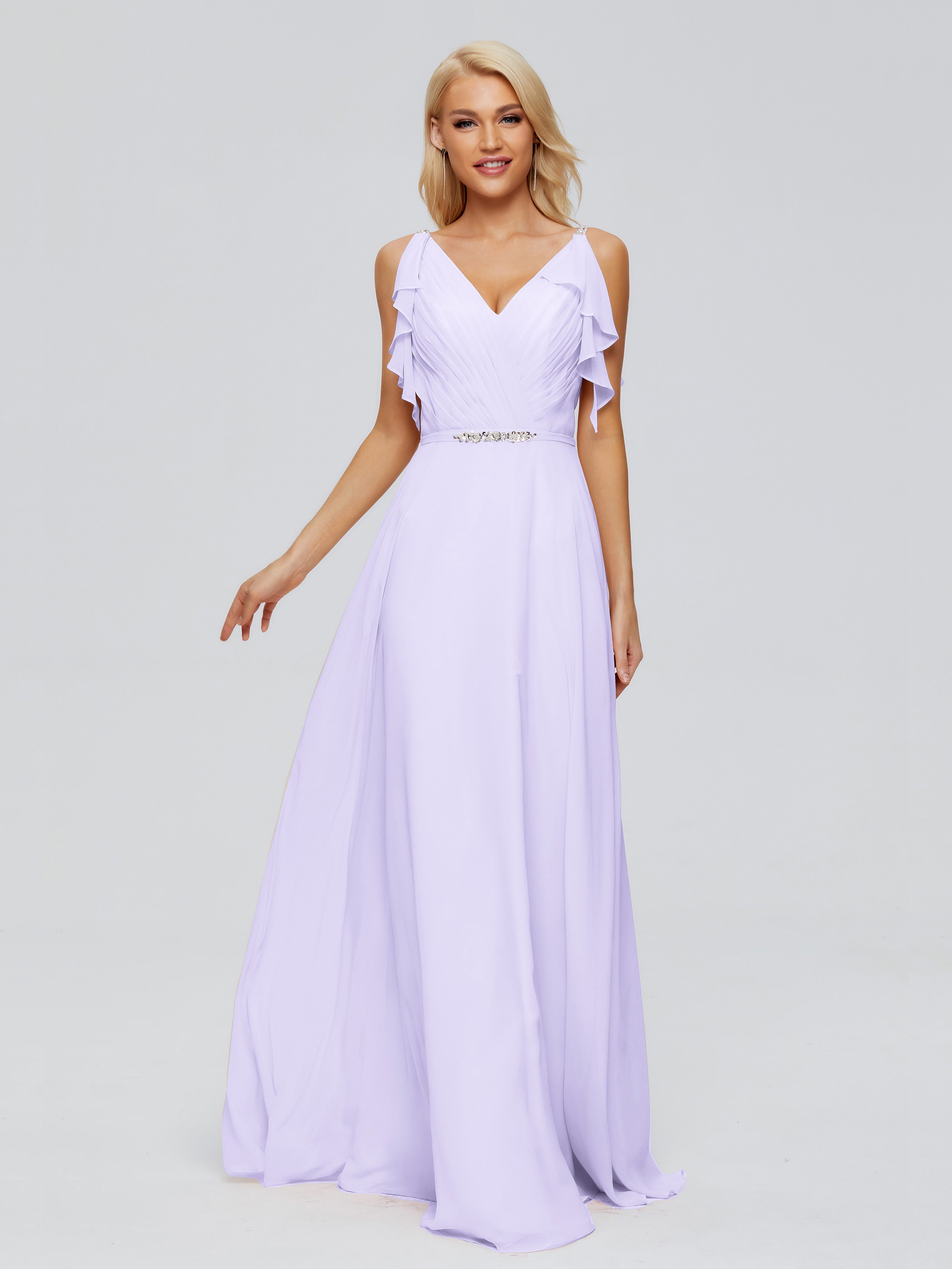 Demoiselle Robe Cocktail Robe Lilas Trapèze Dos En V Robes Demoiselle D'Honneur