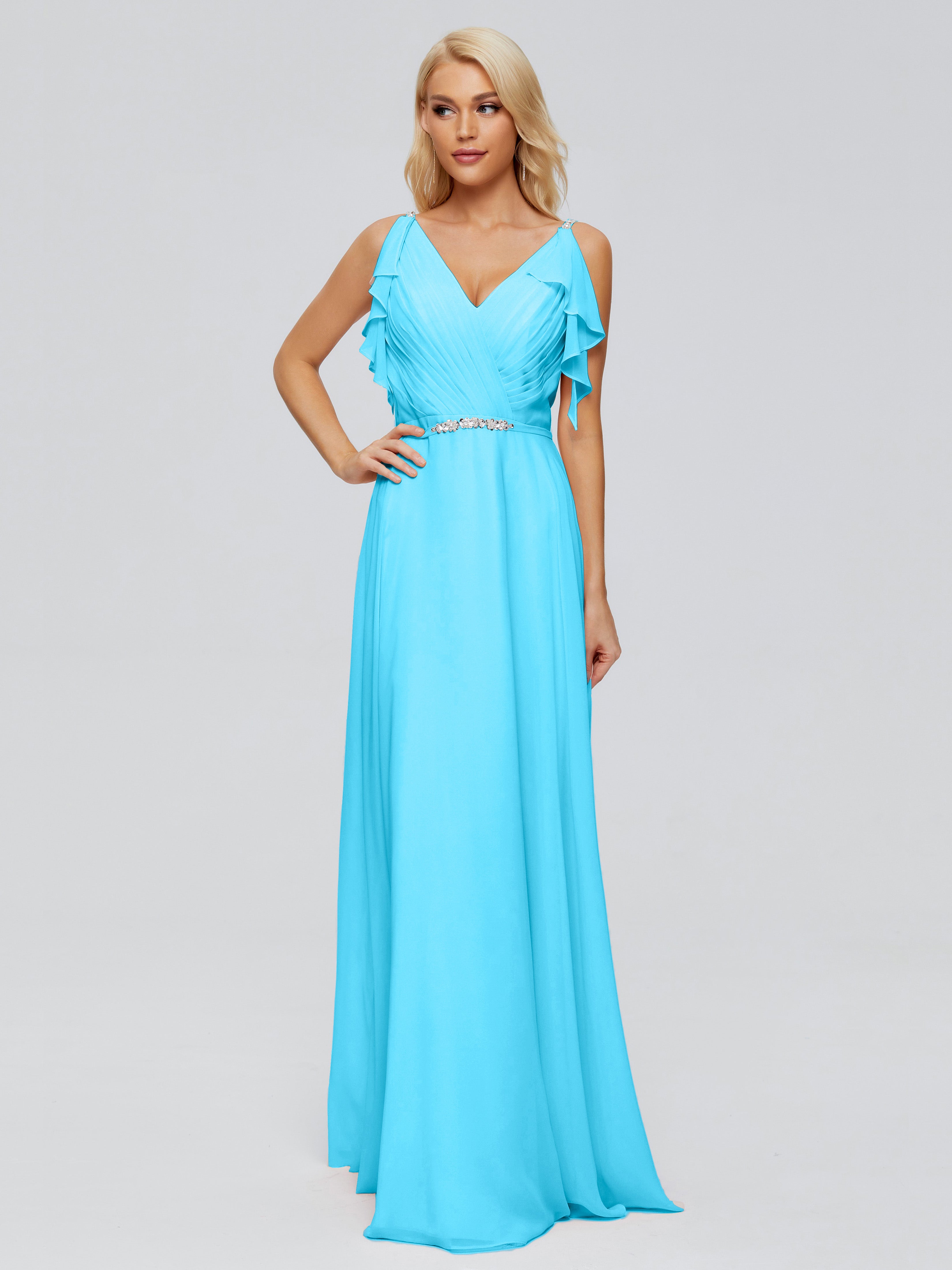 Robe De Demoiselle D'Honneur En Piscine A-ligne Dos En V Robes Demoiselle D'Honneur