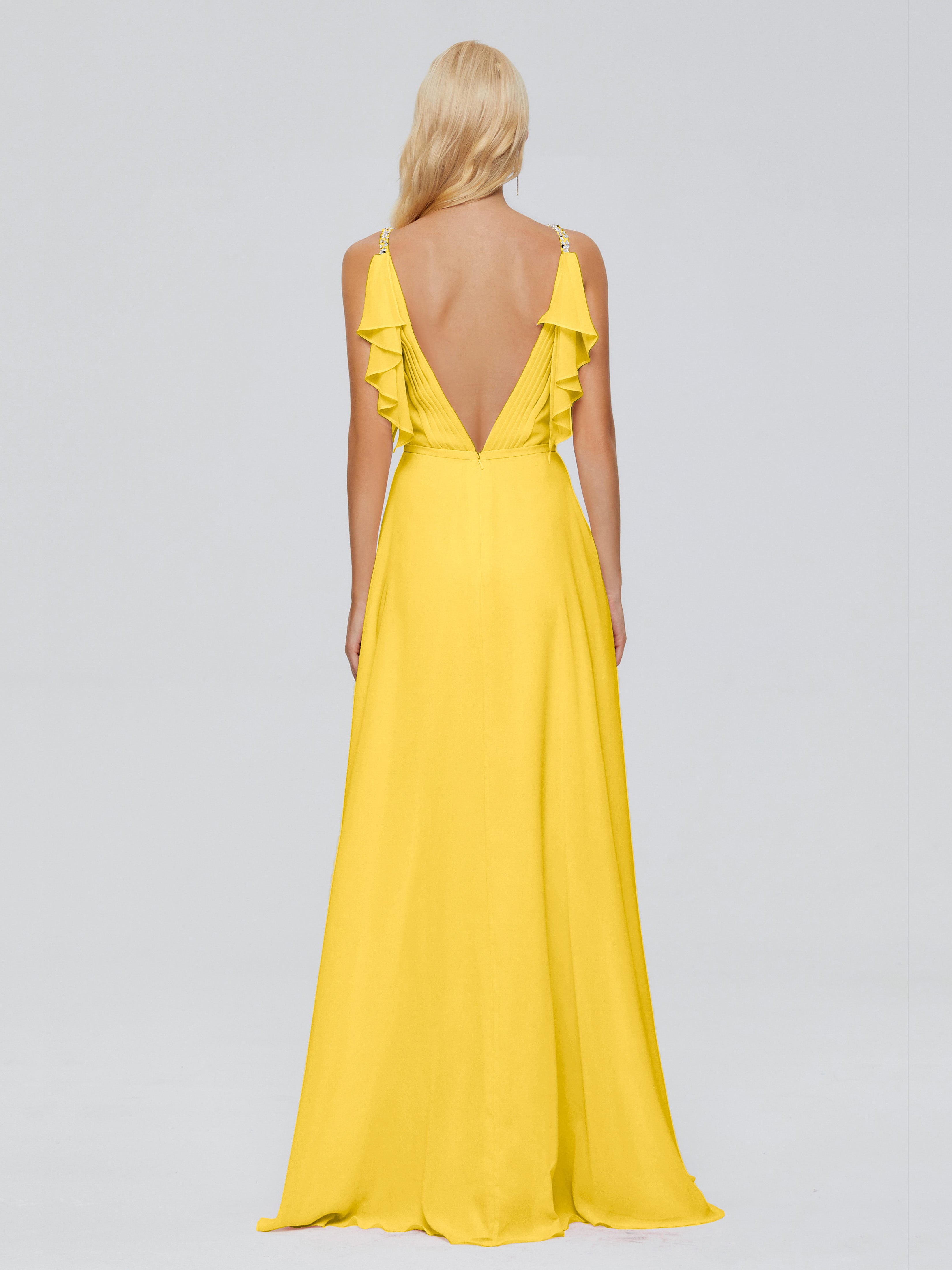 Robe De Demoiselle D'Honneur Souci A-ligne Dos En V Robes Demoiselle D'Honneur