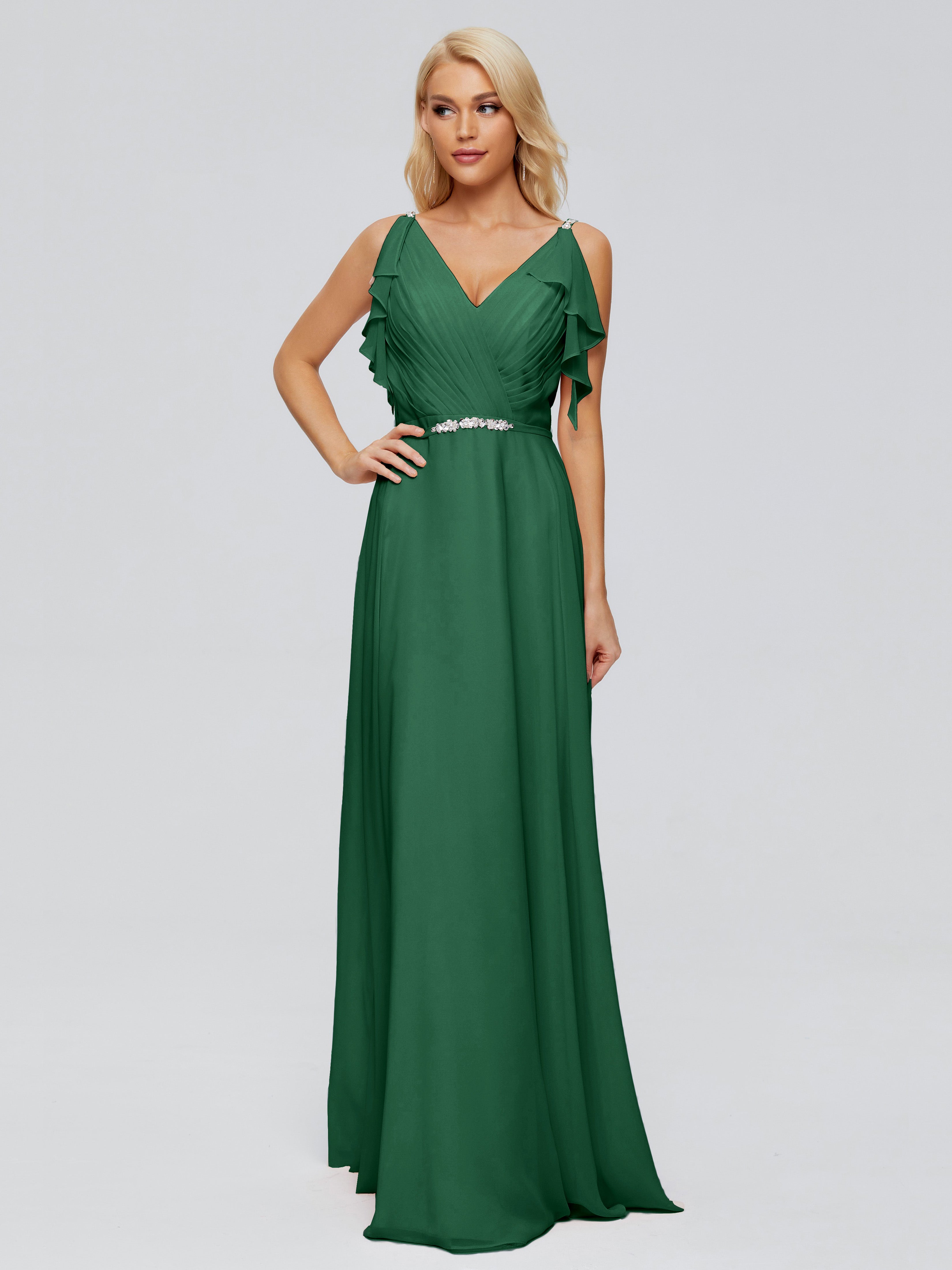 Robes De Demoiselle D'Honneur Trèfle A-ligne Dos En V Robes Demoiselle D'Honneur