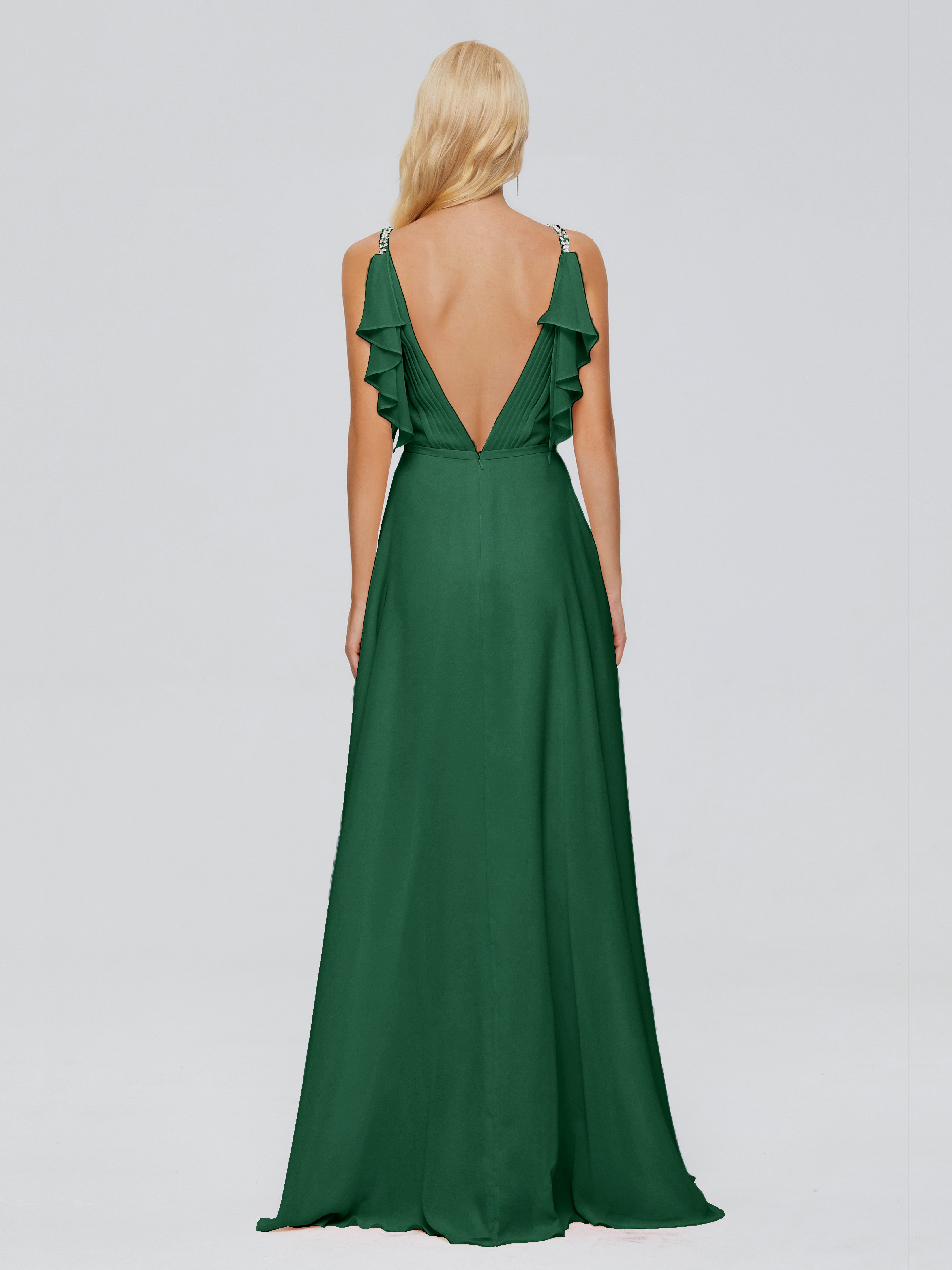 Robes De Demoiselle D'Honneur Trèfle A-ligne Dos En V Robes Demoiselle D'Honneur