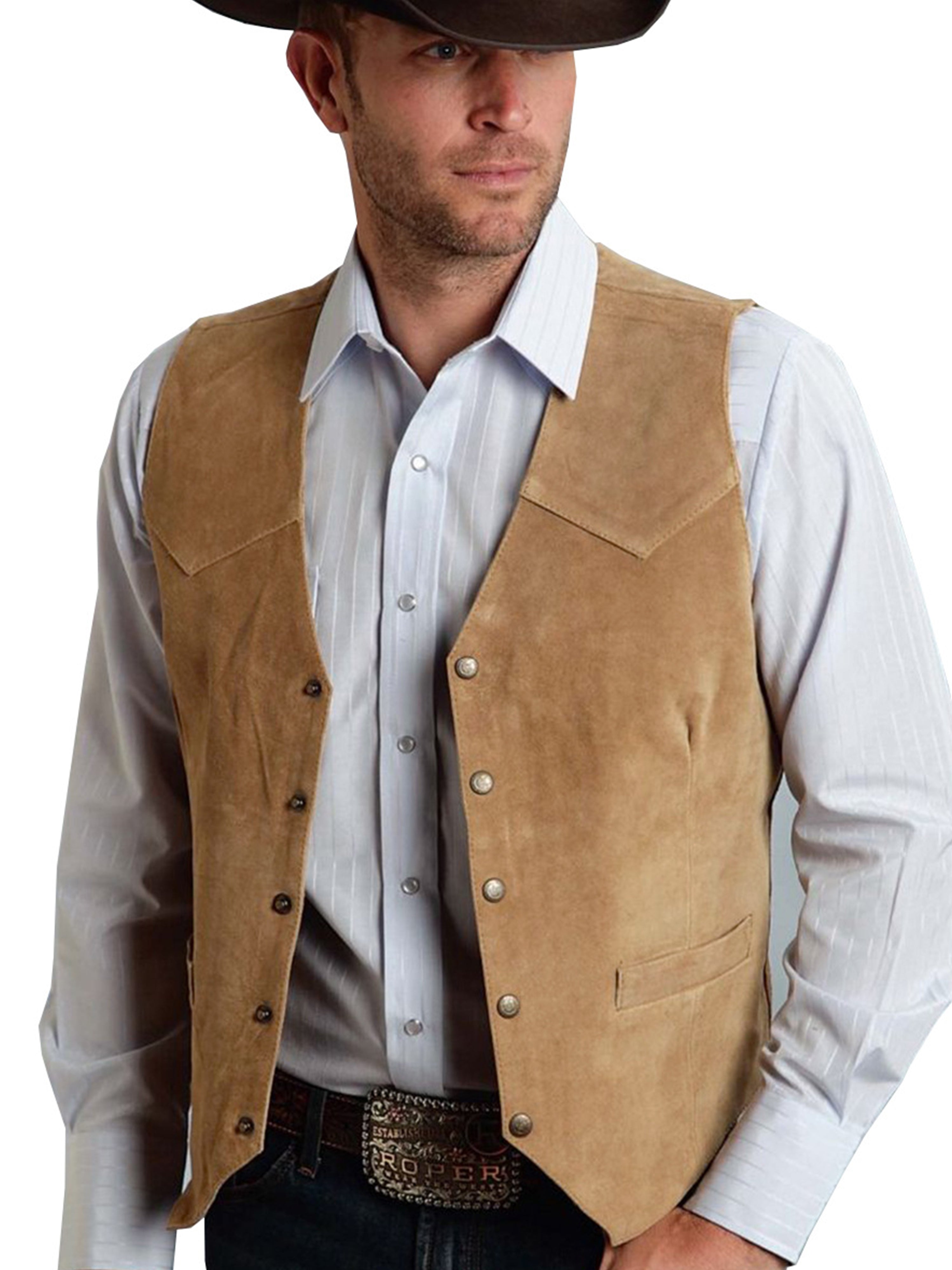 Gilet pour Homme en Métal à Boucle Style Business