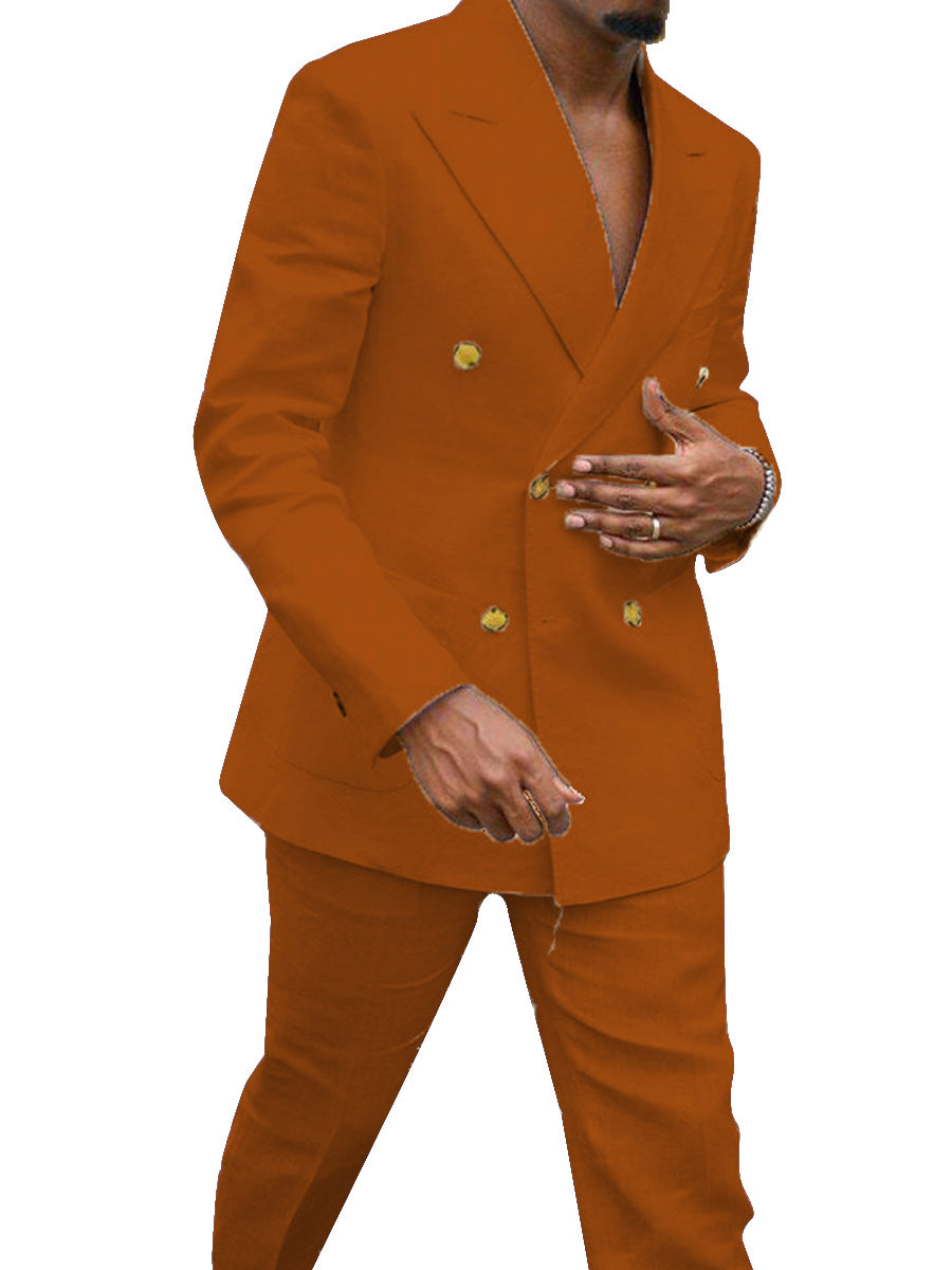 Costume Bureau Décontracté Homme 2 Pièces en BRUN Élégance et Confort au Quotidien