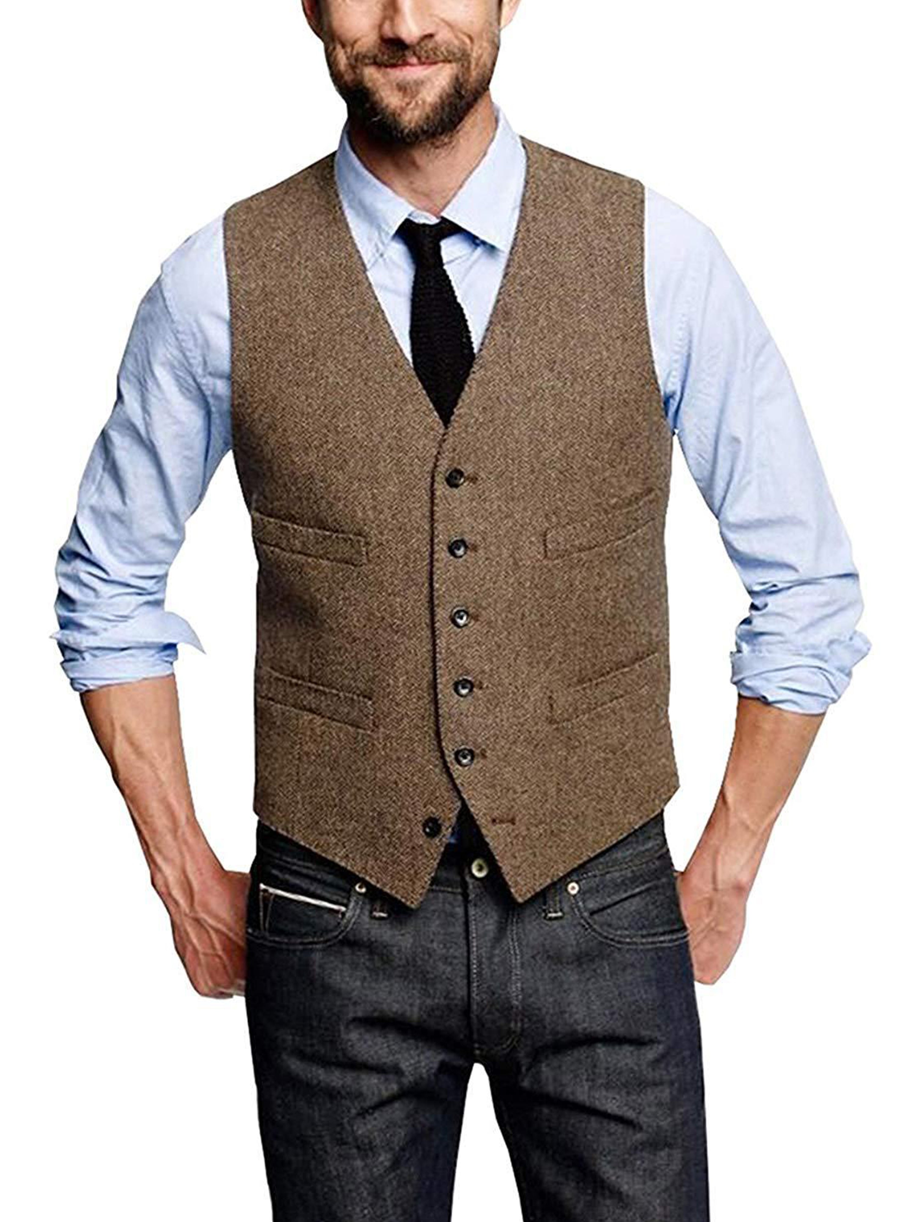 Gilet Col V Design Minimaliste avec Boutons pour Homme