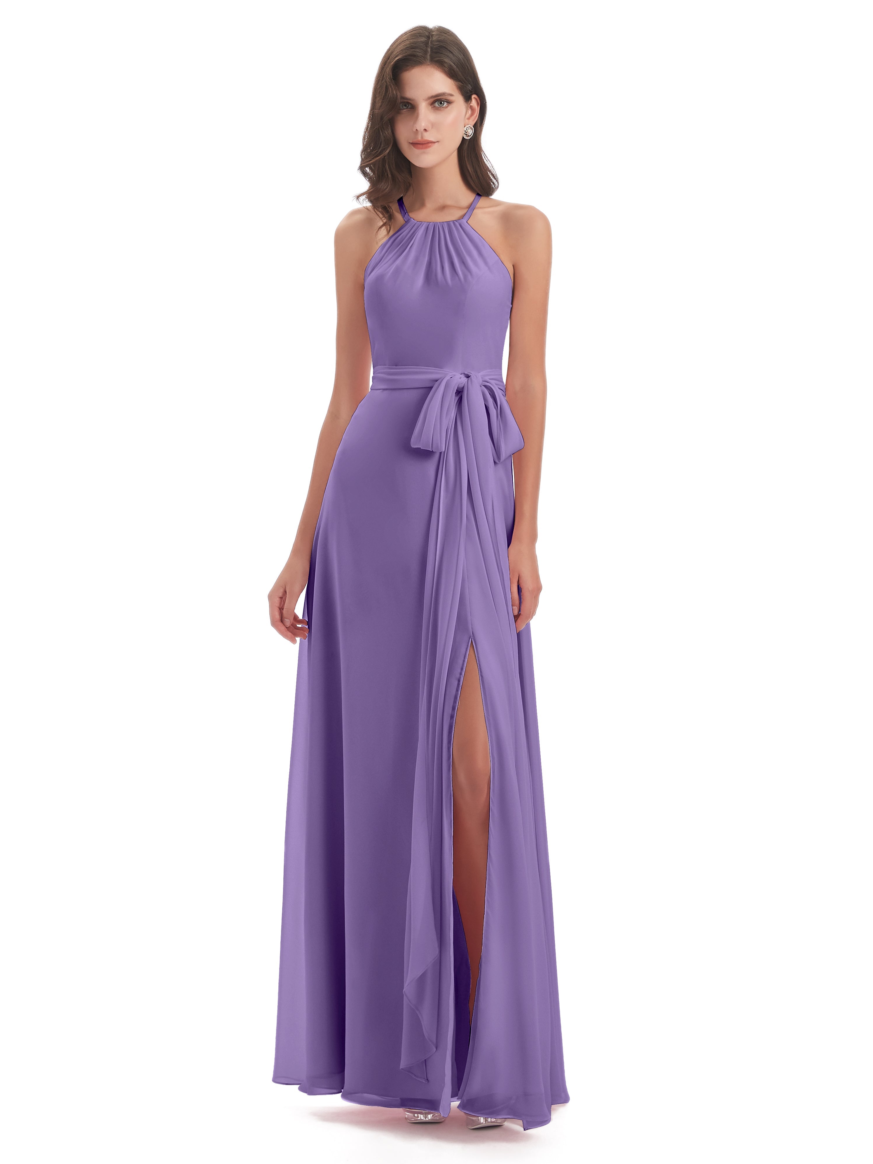 Robes De Demoiselle D'Honneur Tahiti Dos Nu Licou Fendue Robes Demoiselle D'Honneur