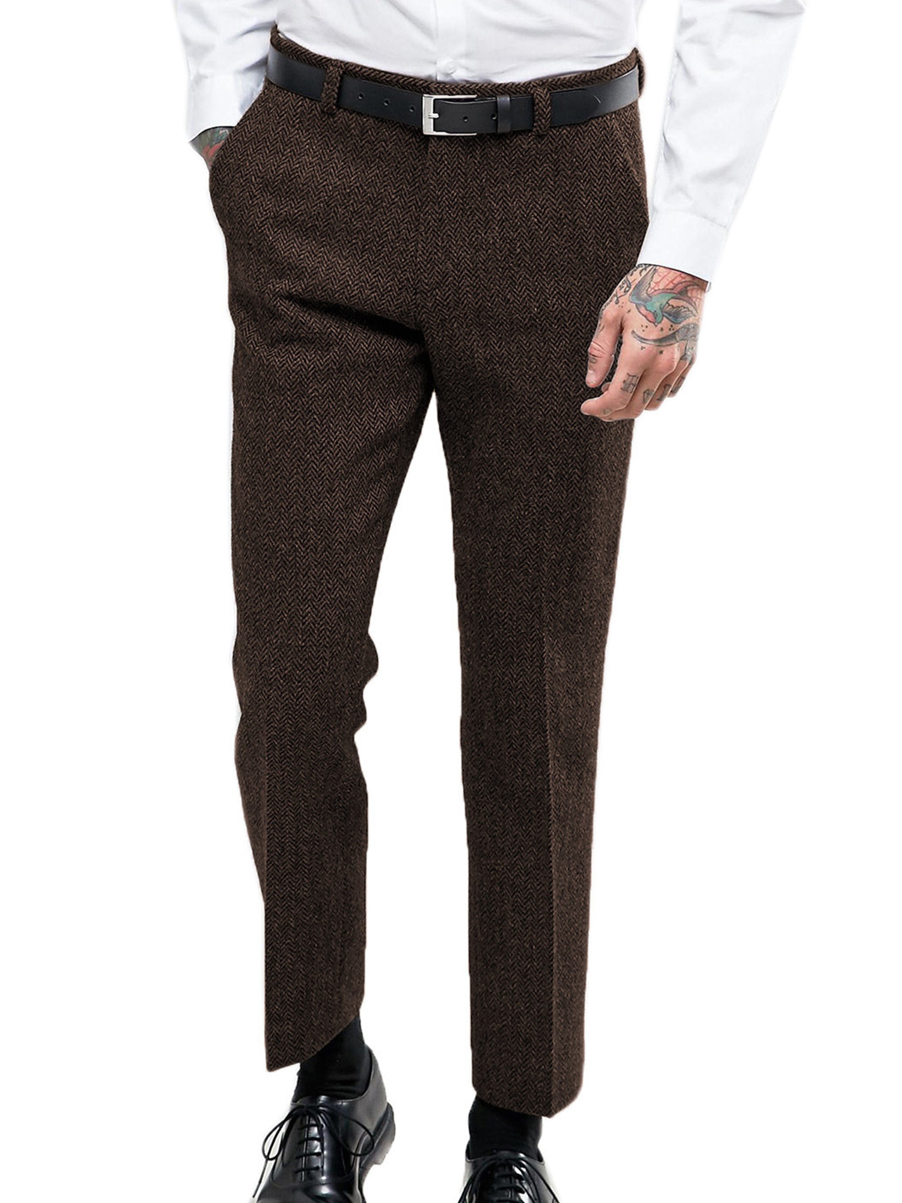 Pantalon de costume classique et décontracté pour hommes en CAFE