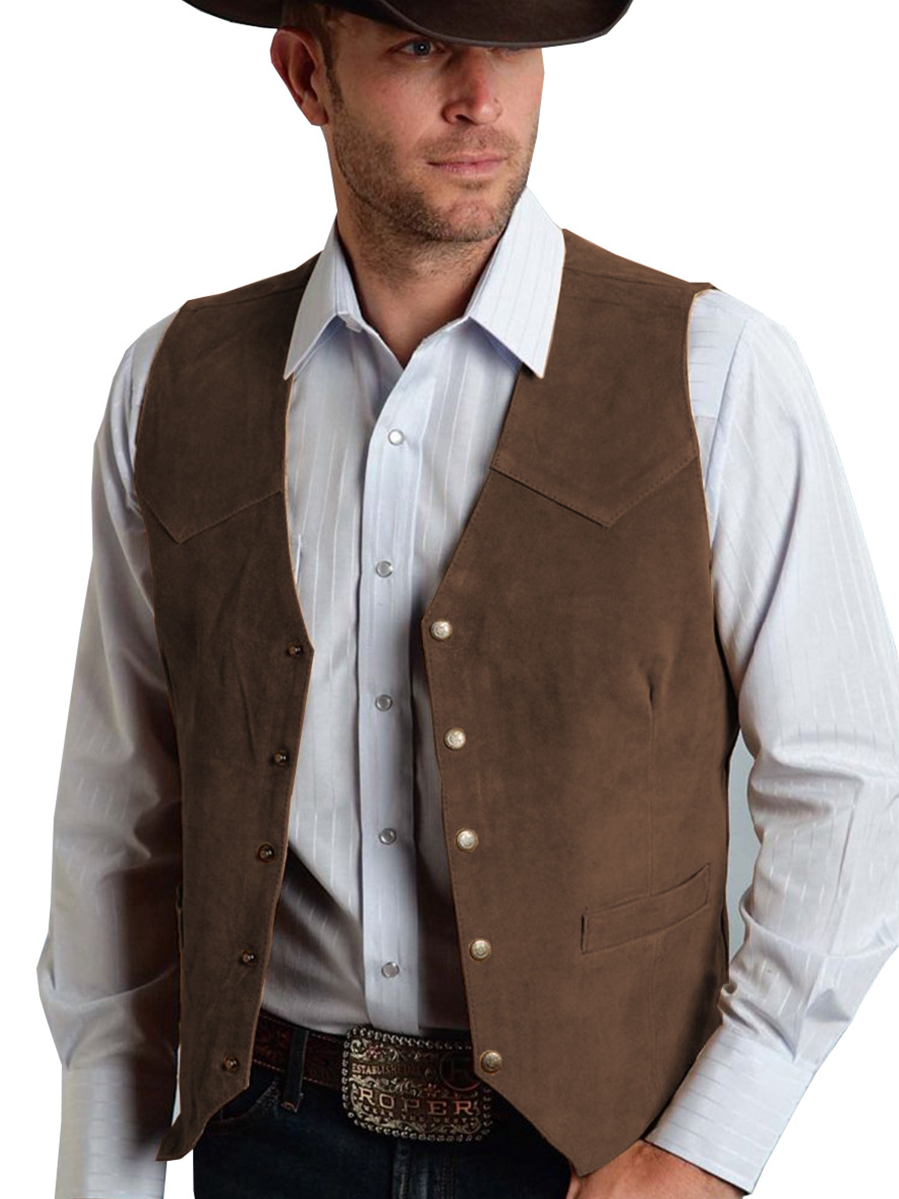 Gilet pour Homme en Métal à Boucle Style Business