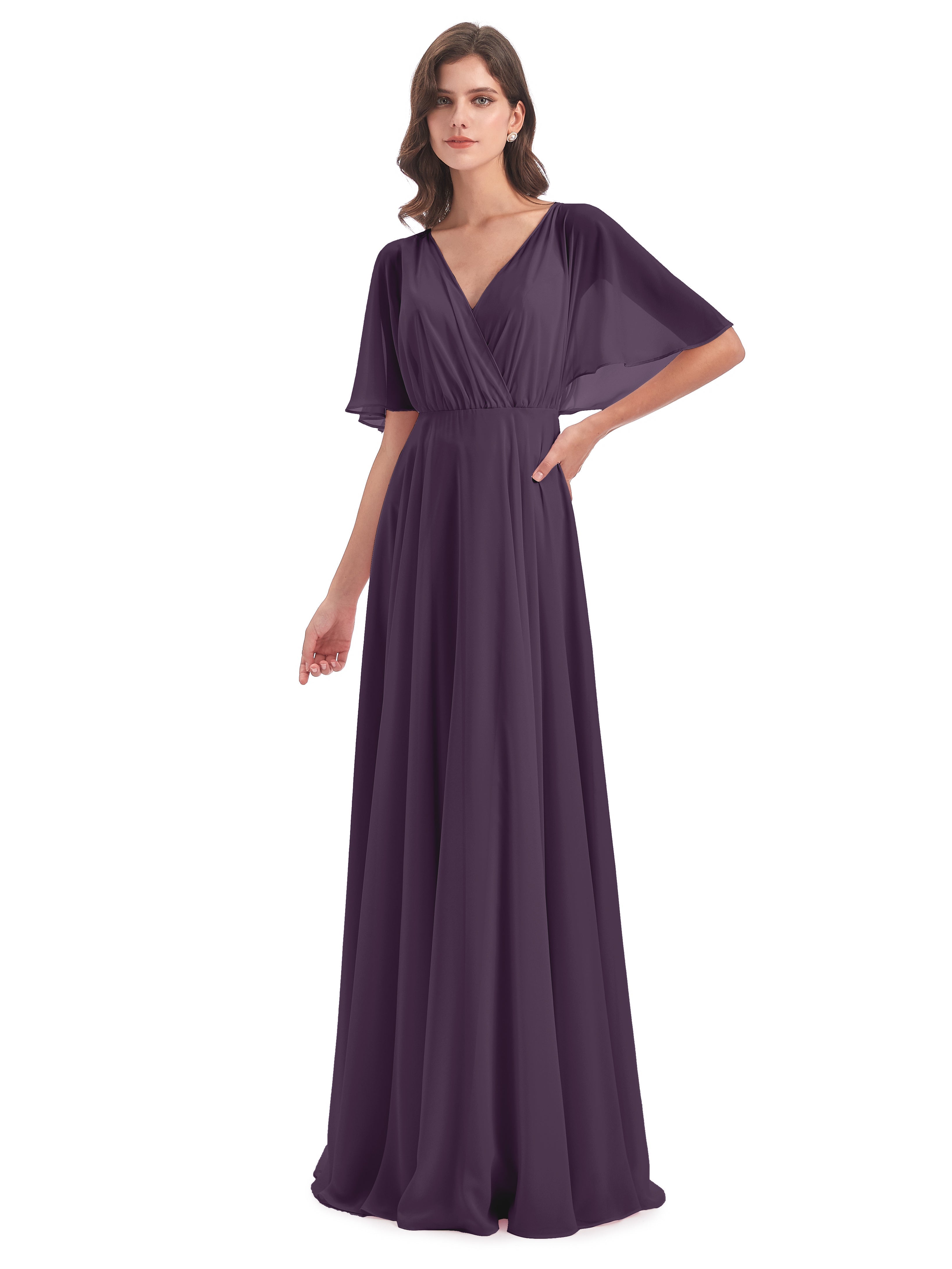 Robe Demoiselle D Honneur Plume Trapèze Dos En V Robes Demoiselle D'Honneur