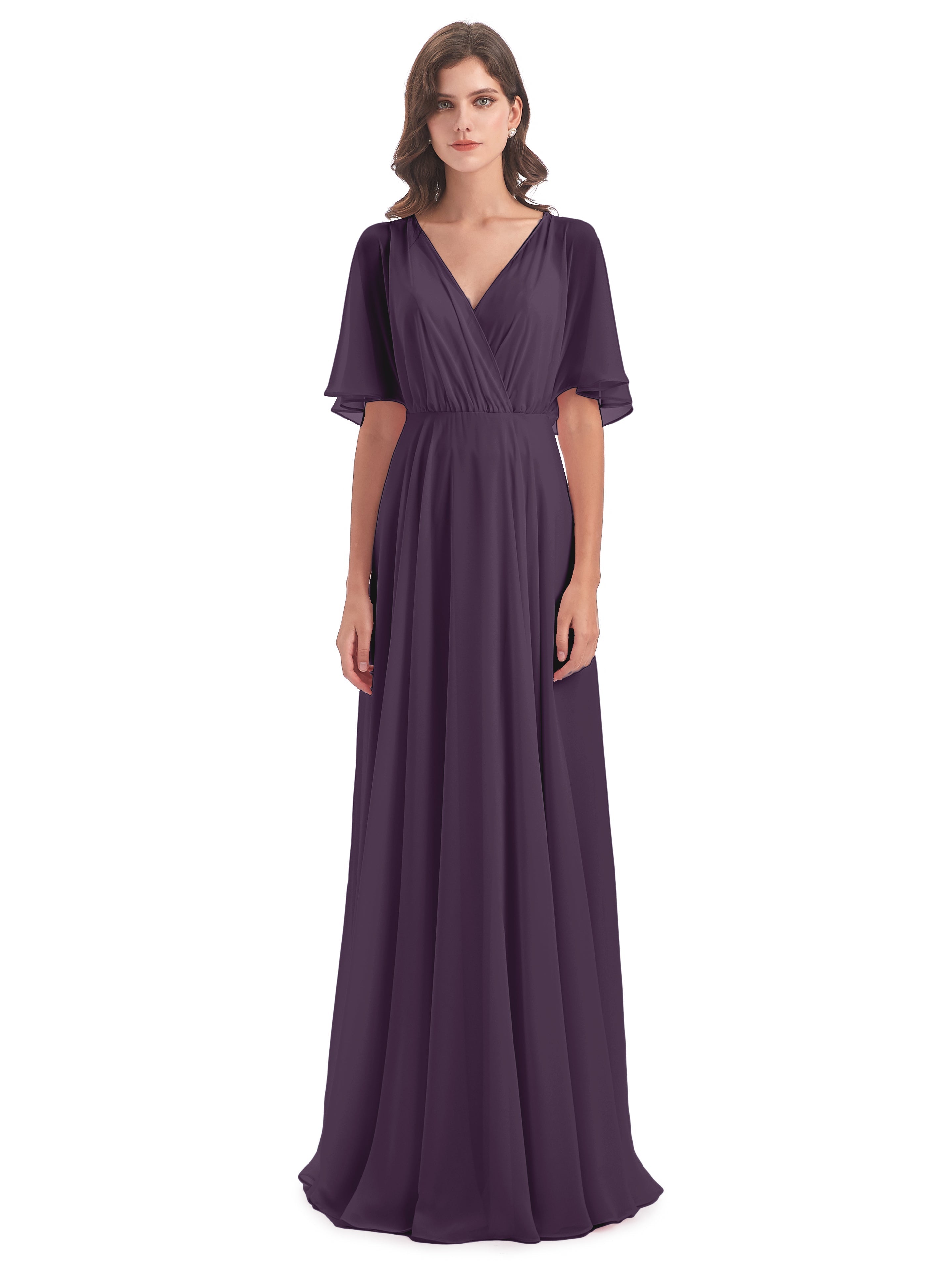 Robe Demoiselle D Honneur Plume Trapèze Dos En V Robes Demoiselle D'Honneur
