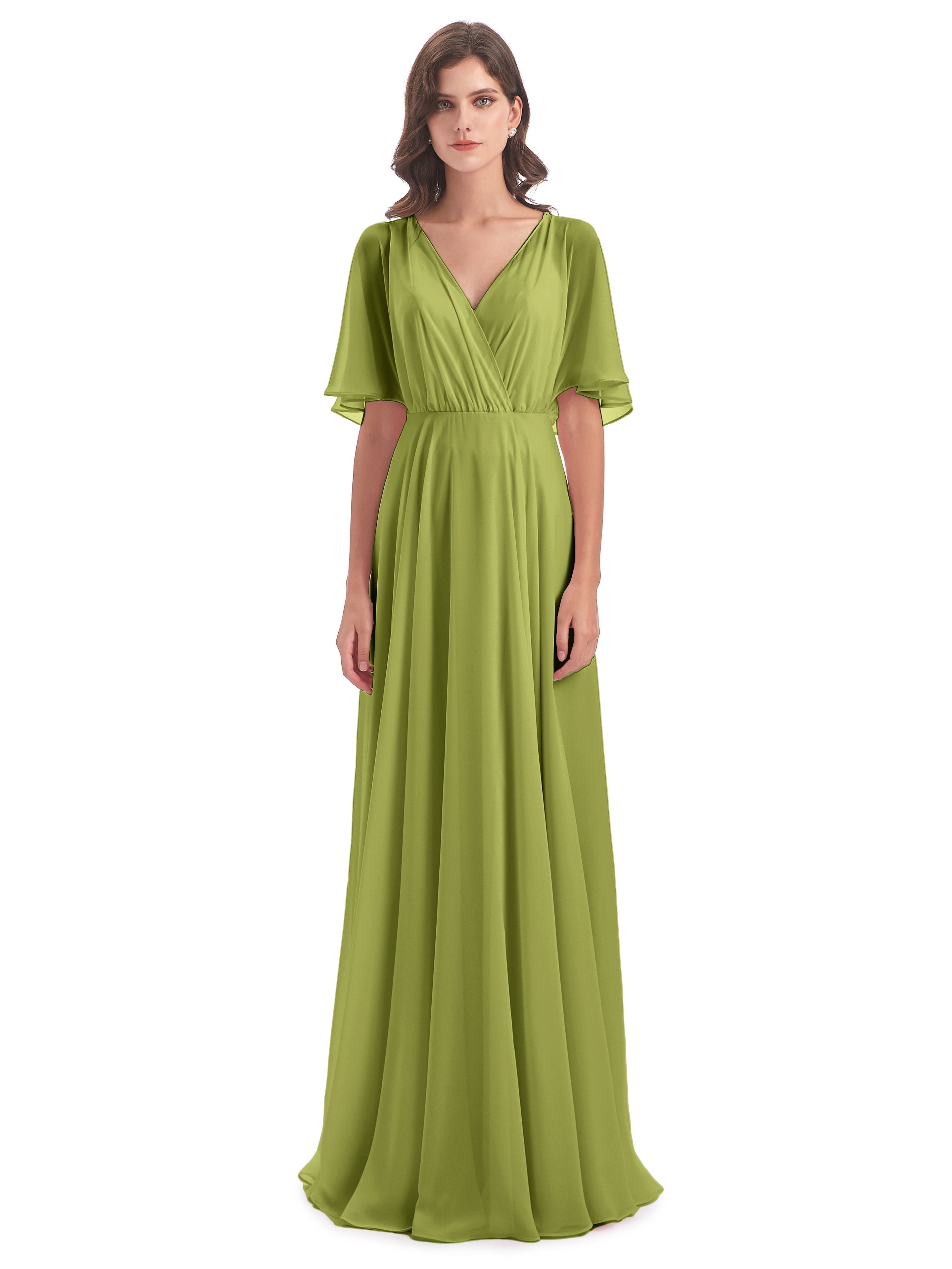 Robes De Demoiselle D'Honneur Trèfle Trapèze Dos En V Robes Demoiselle D'Honneur