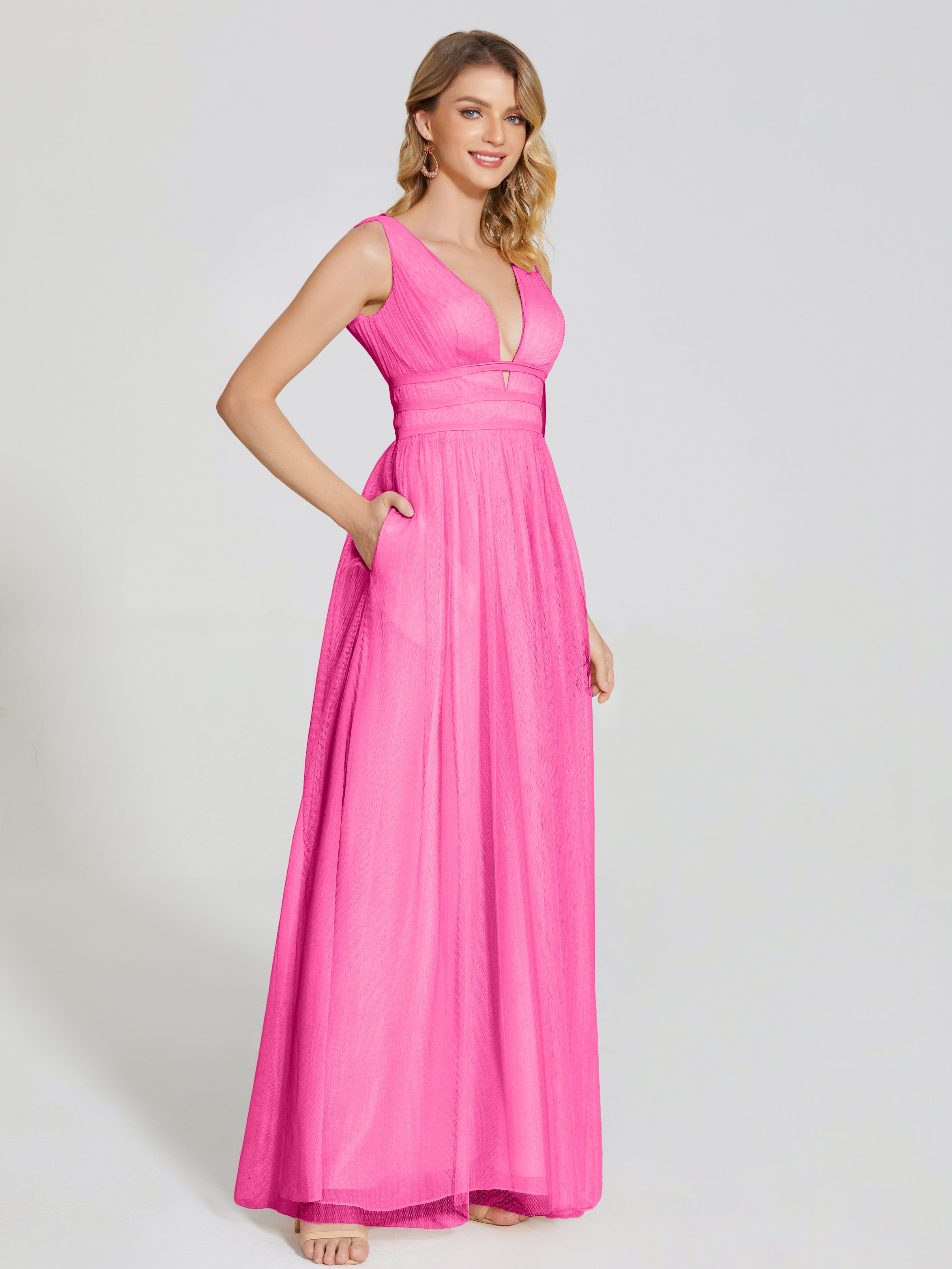 Robe Demoiselle D Honneur Azalée Bretelles Dos Nu Sexy Tulle Robe De Demoiselle D'Honneur